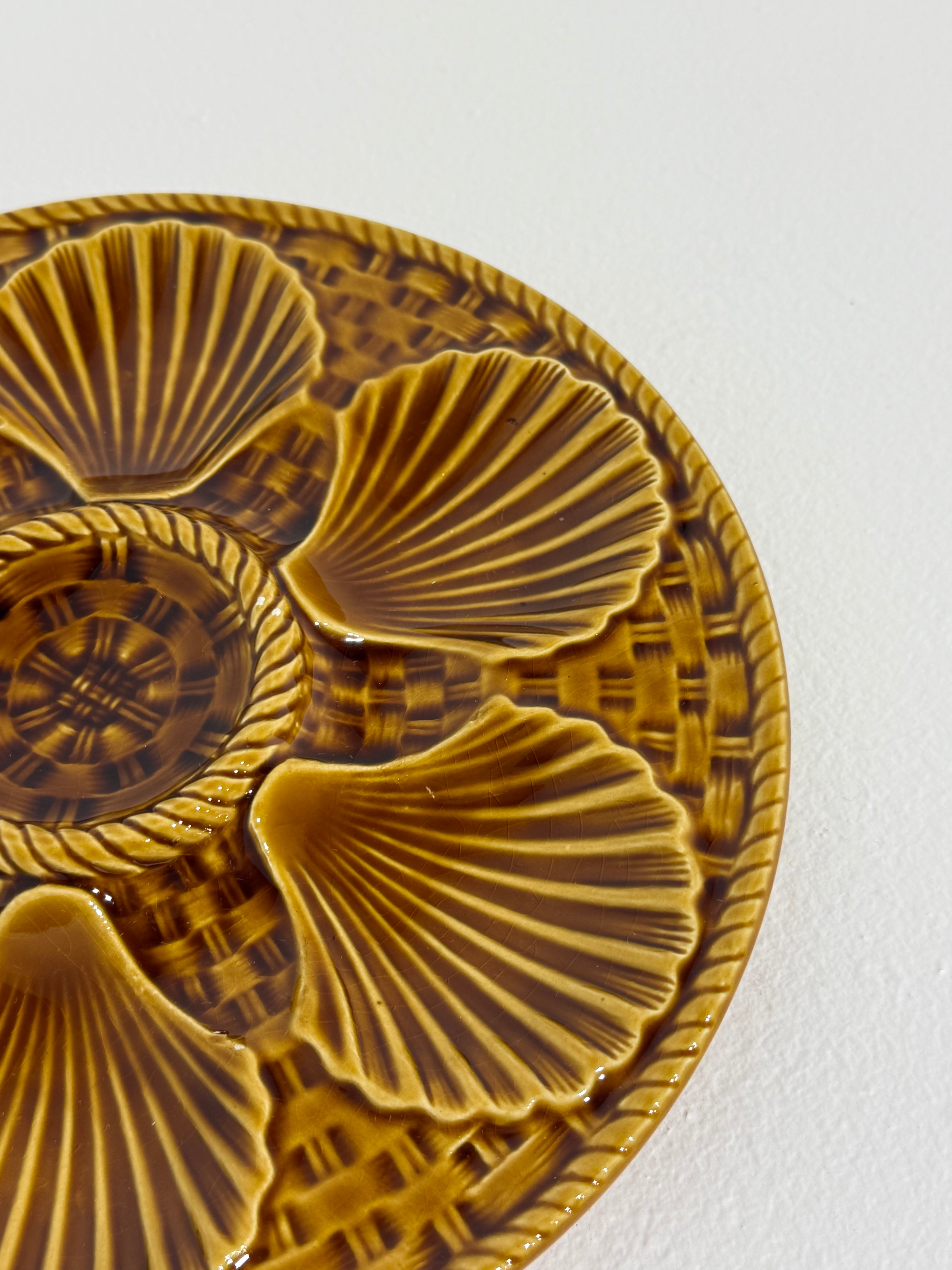 French Ceramic Oyster Plate