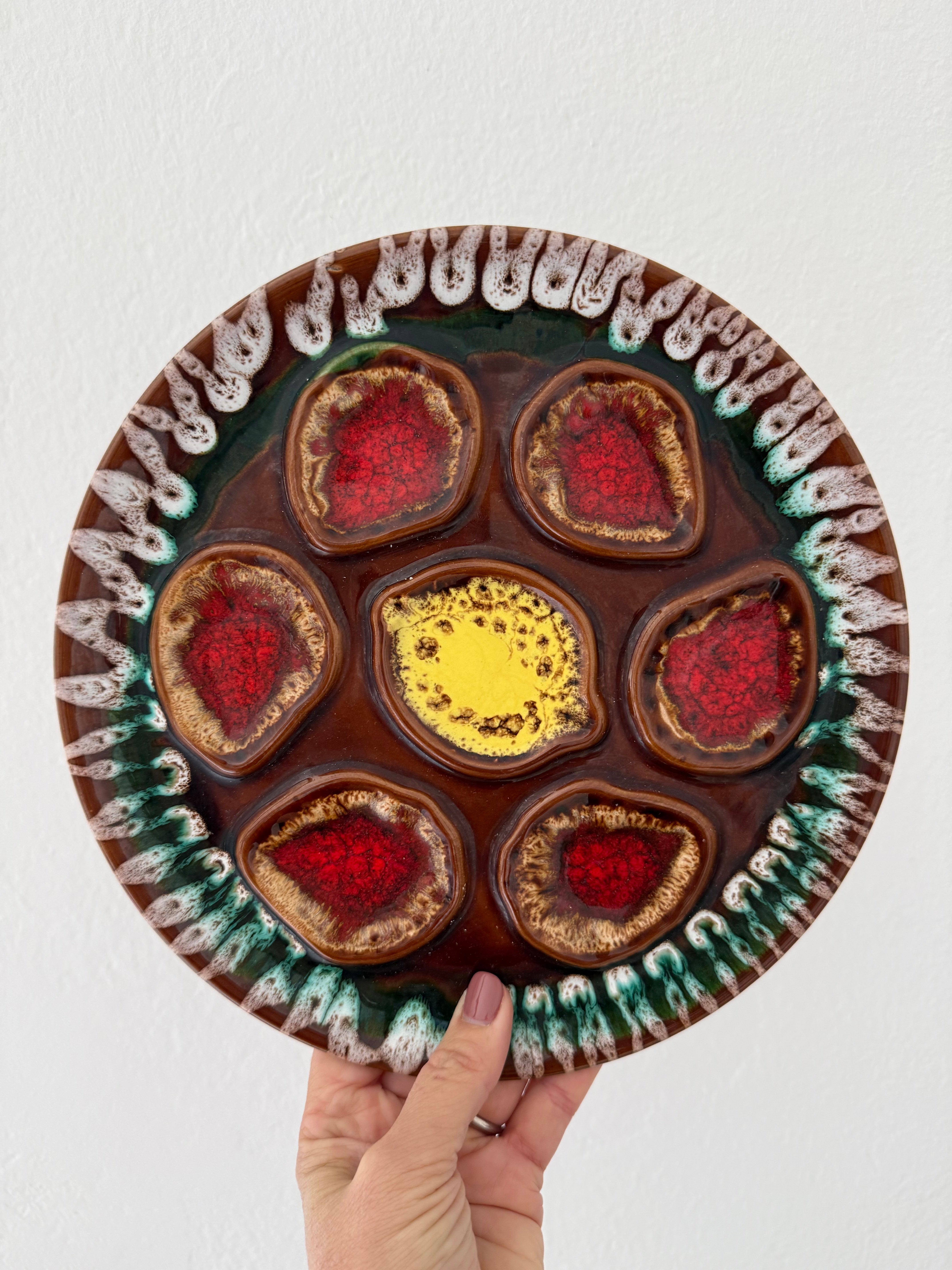 Vintage French Ceramic Oyster Plate - 5 Available