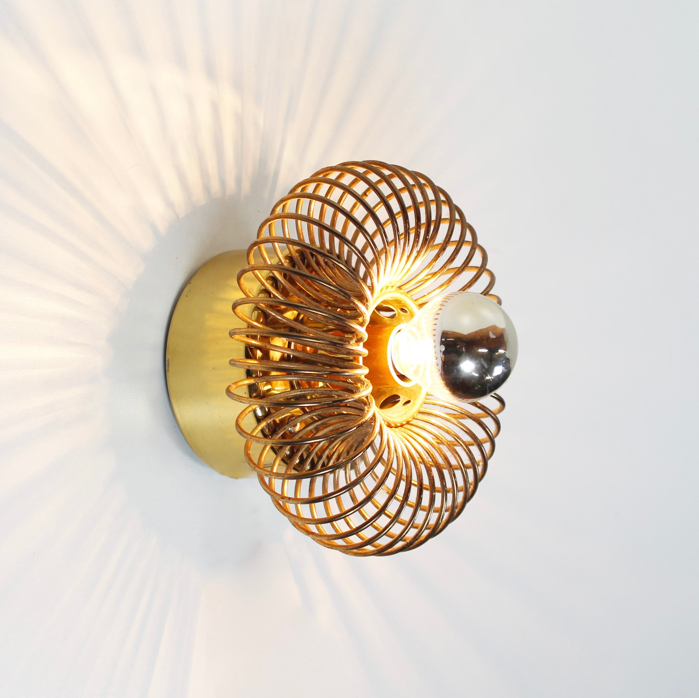 Pair of 1970's "Spring" Wall Lights by Oxar