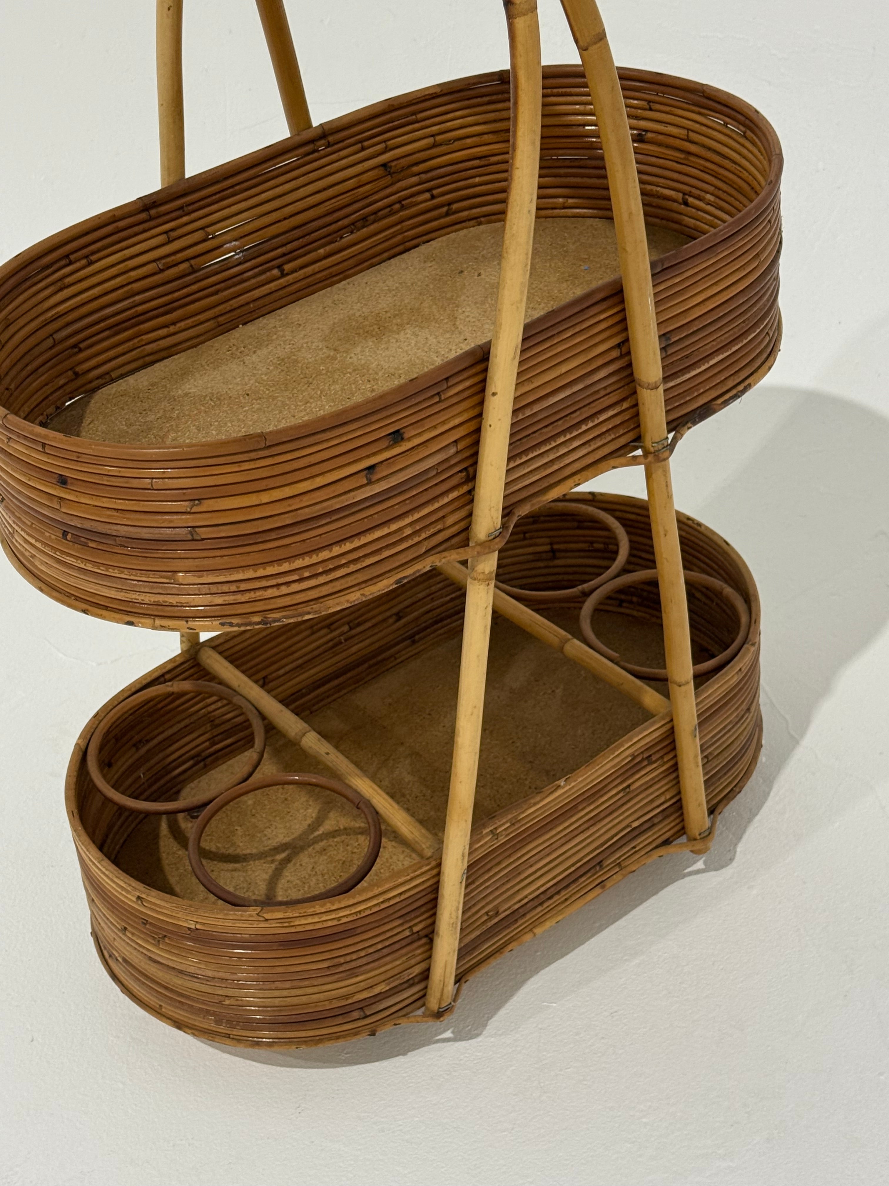 Italian 1960’s Bamboo Bar Trolley
