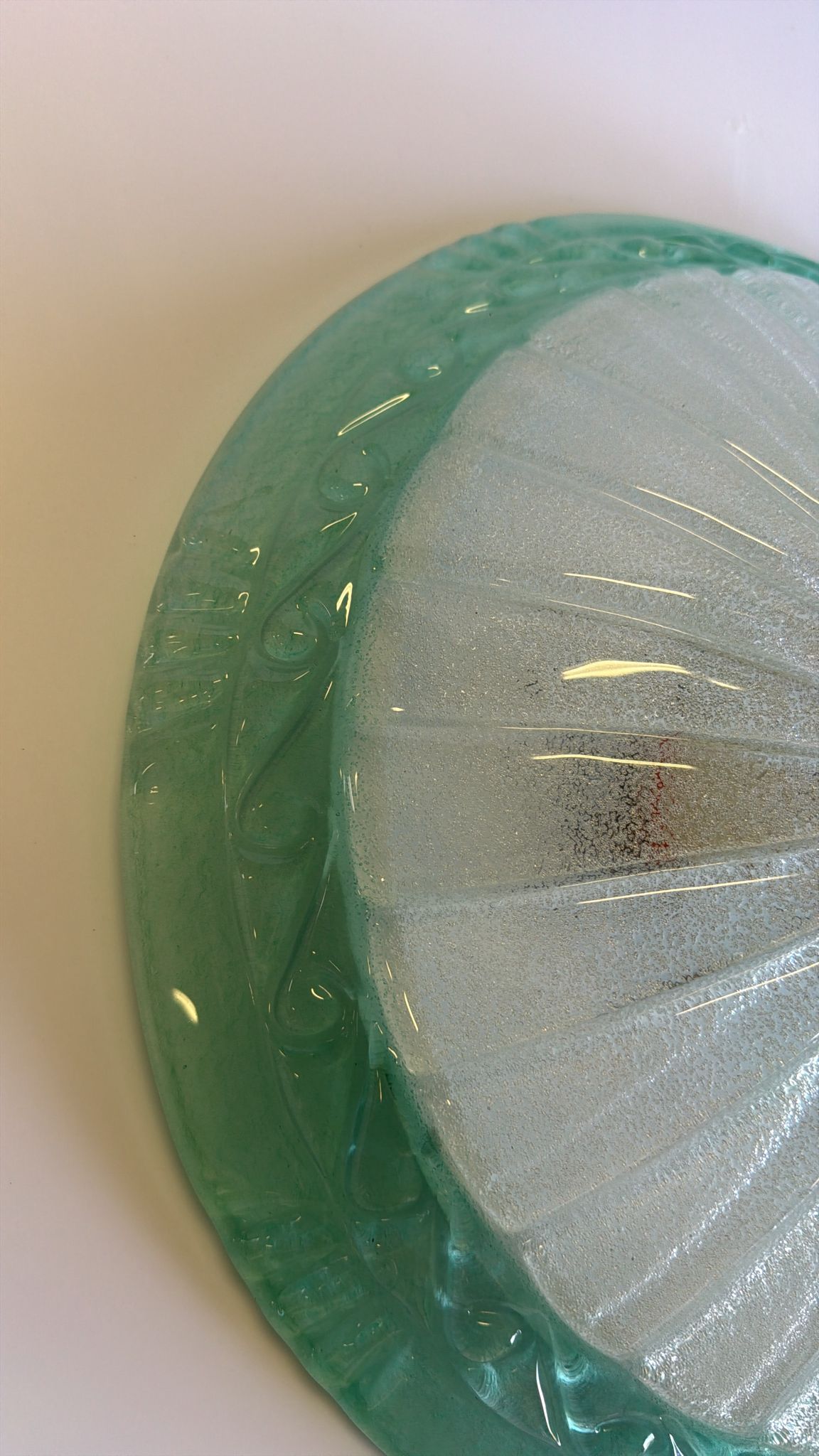 Vintage Murano Glass Flush Mount Ceiling Light