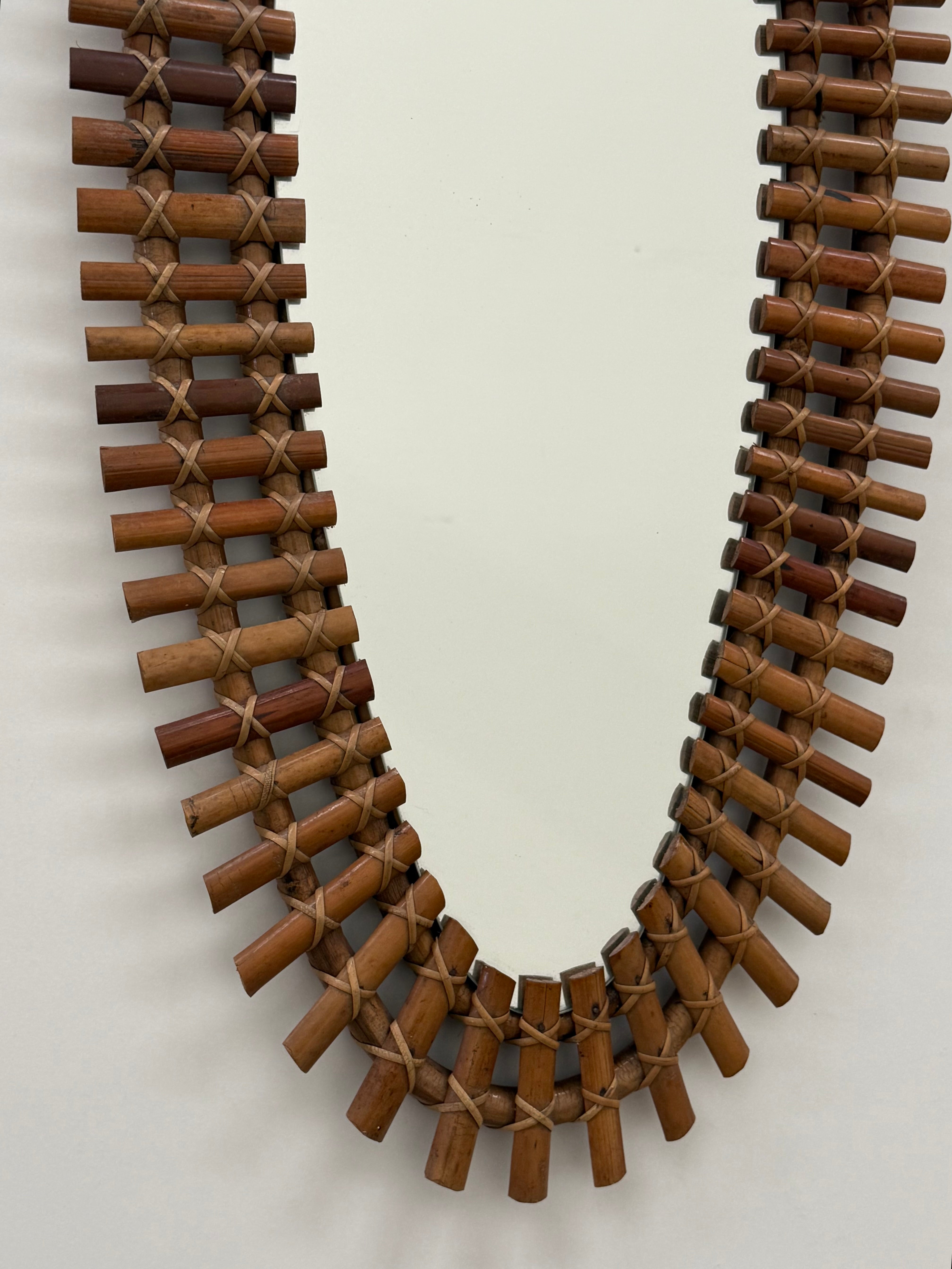 Italian Full Length Bamboo Mirror by Bonacina