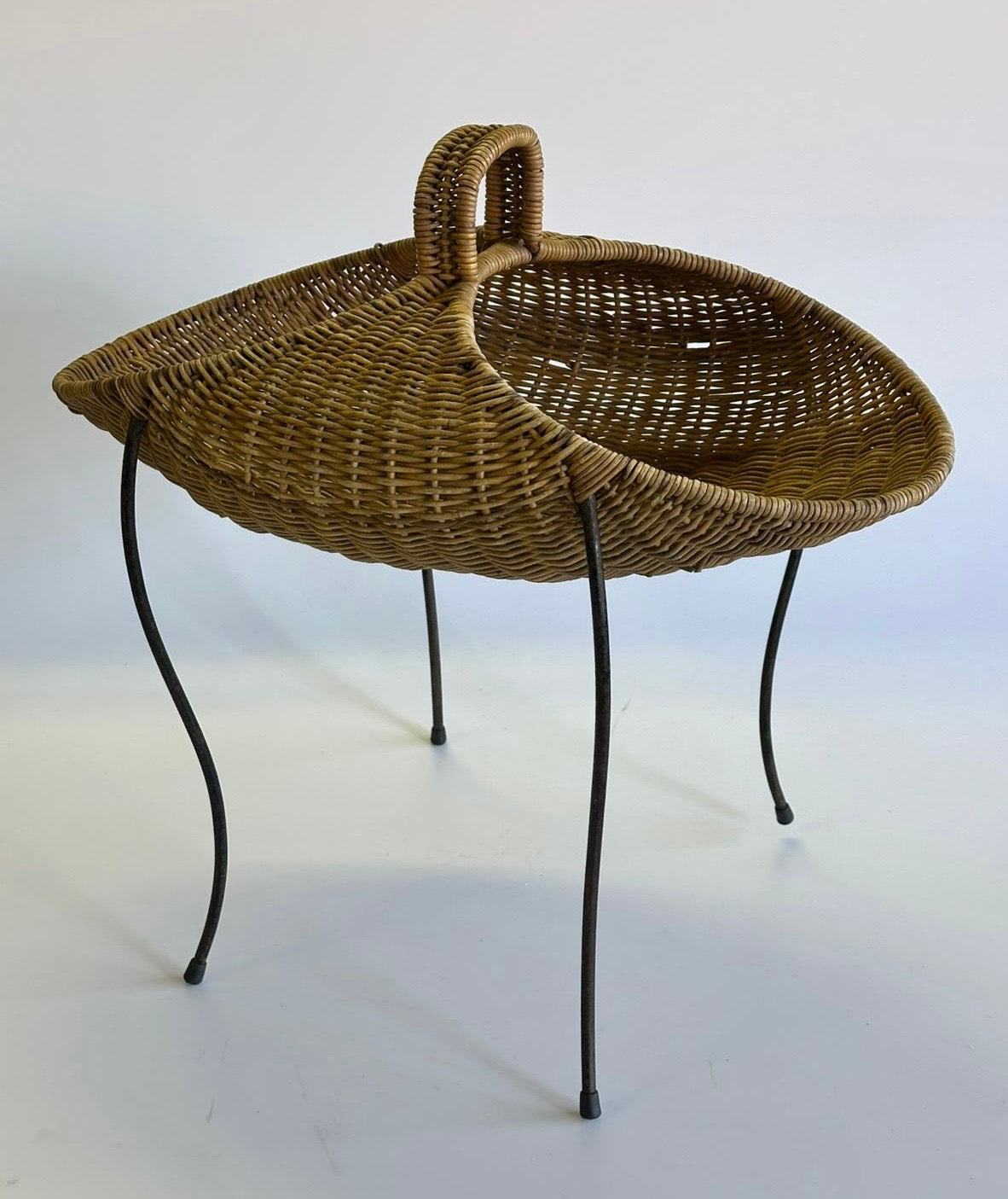 PRE-ORDER: 1960s Italian Wicker & Iron Basket