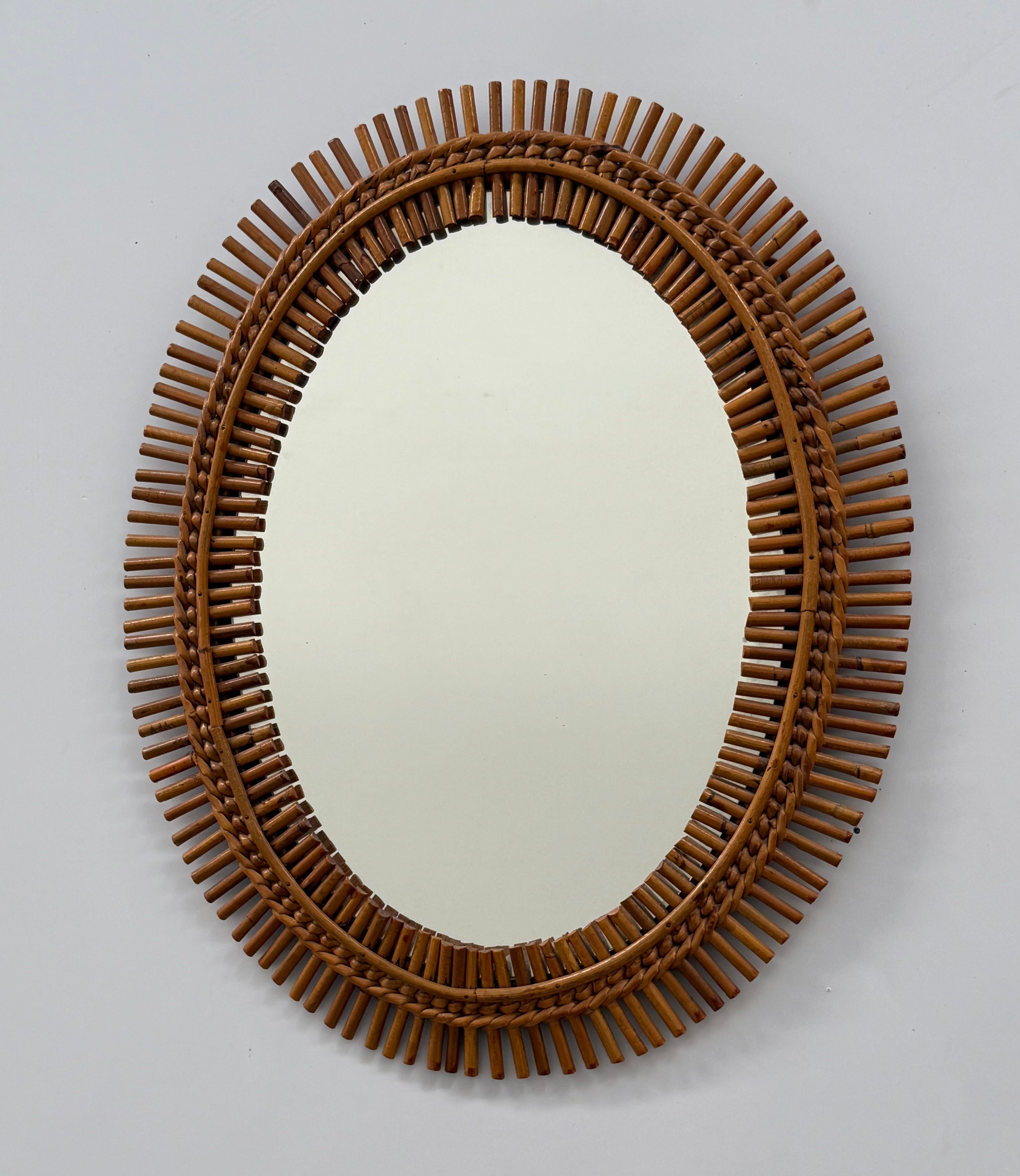 1960’s Bamboo Mirror by Bonacina