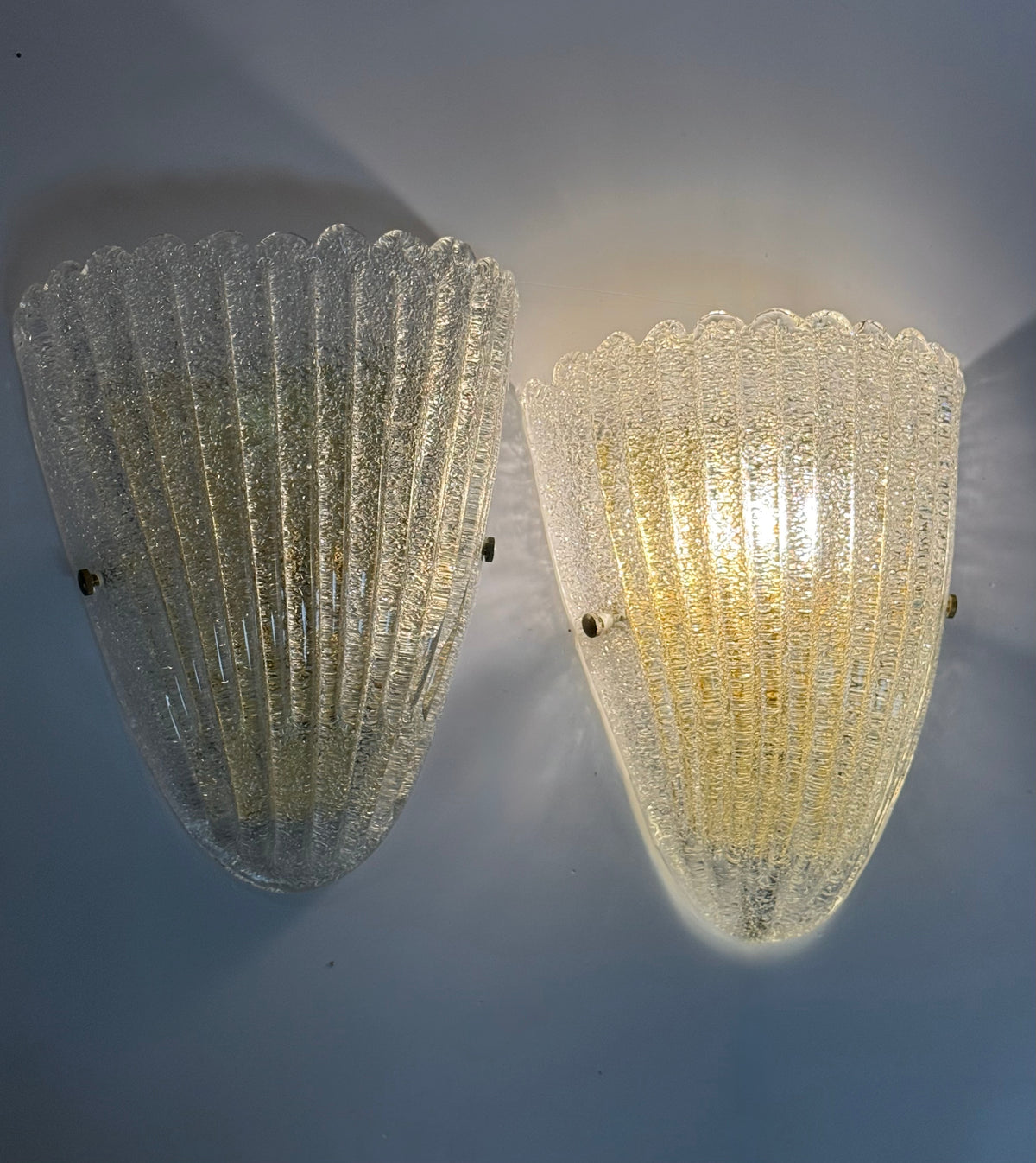 Pair of Murano Glass Wall Lights