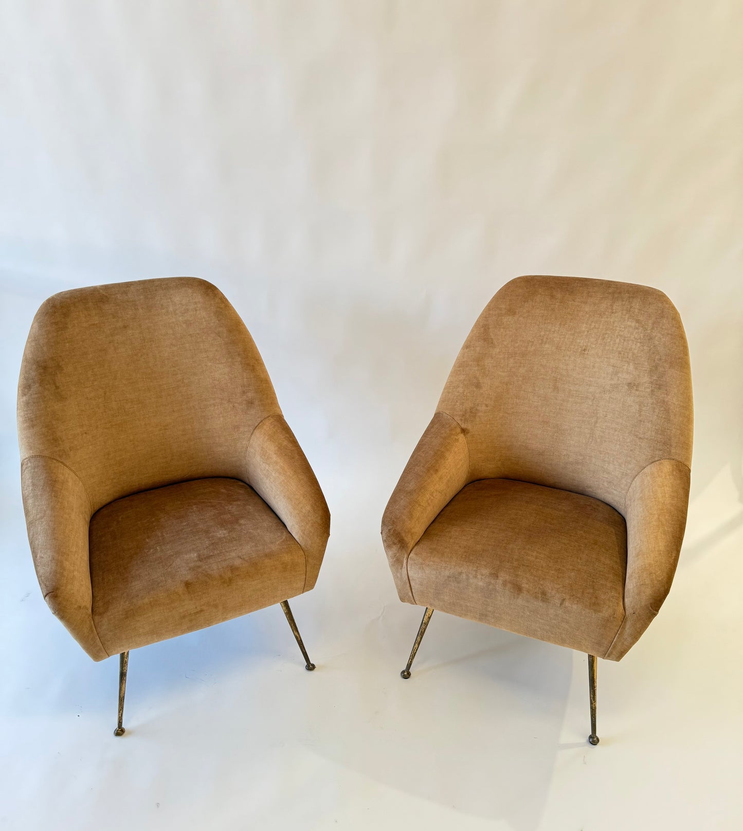 1960’s Italian Velvet Arm Chair - Two Available