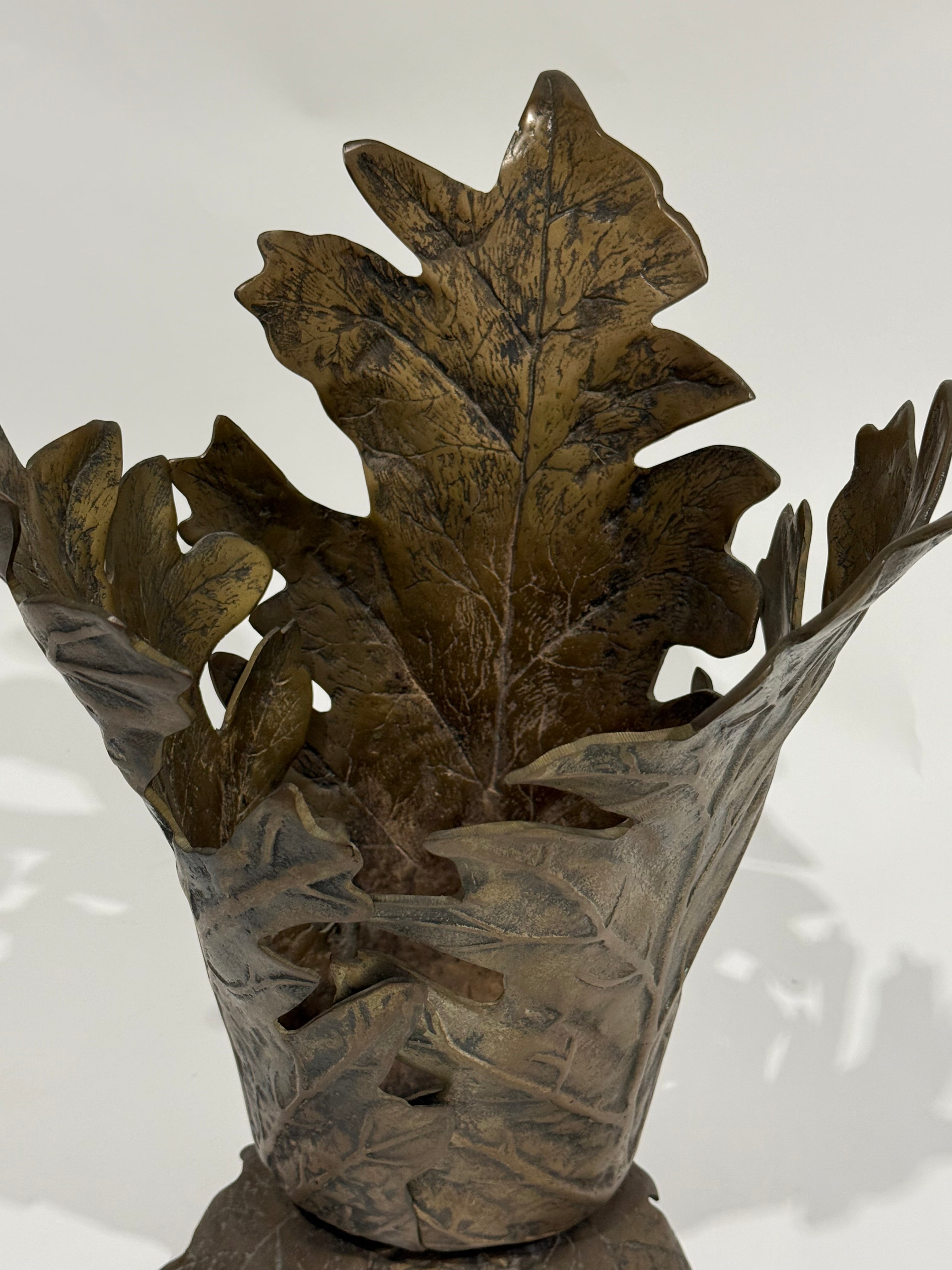 Vintage Bronze Umbrella Holder by Gabriella Crespi