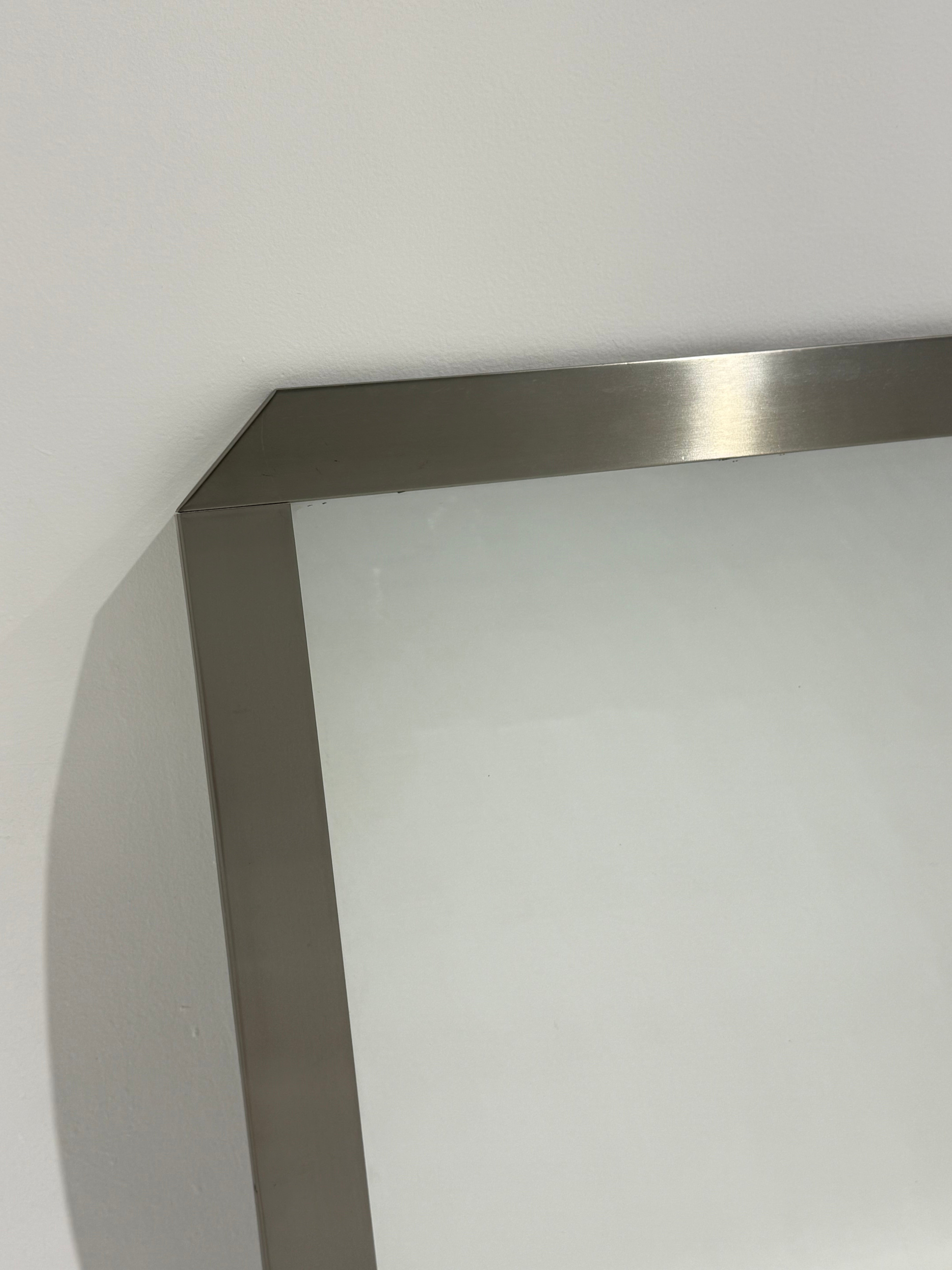 Italian Stainless Steel Mirror by Valenti, 1970s