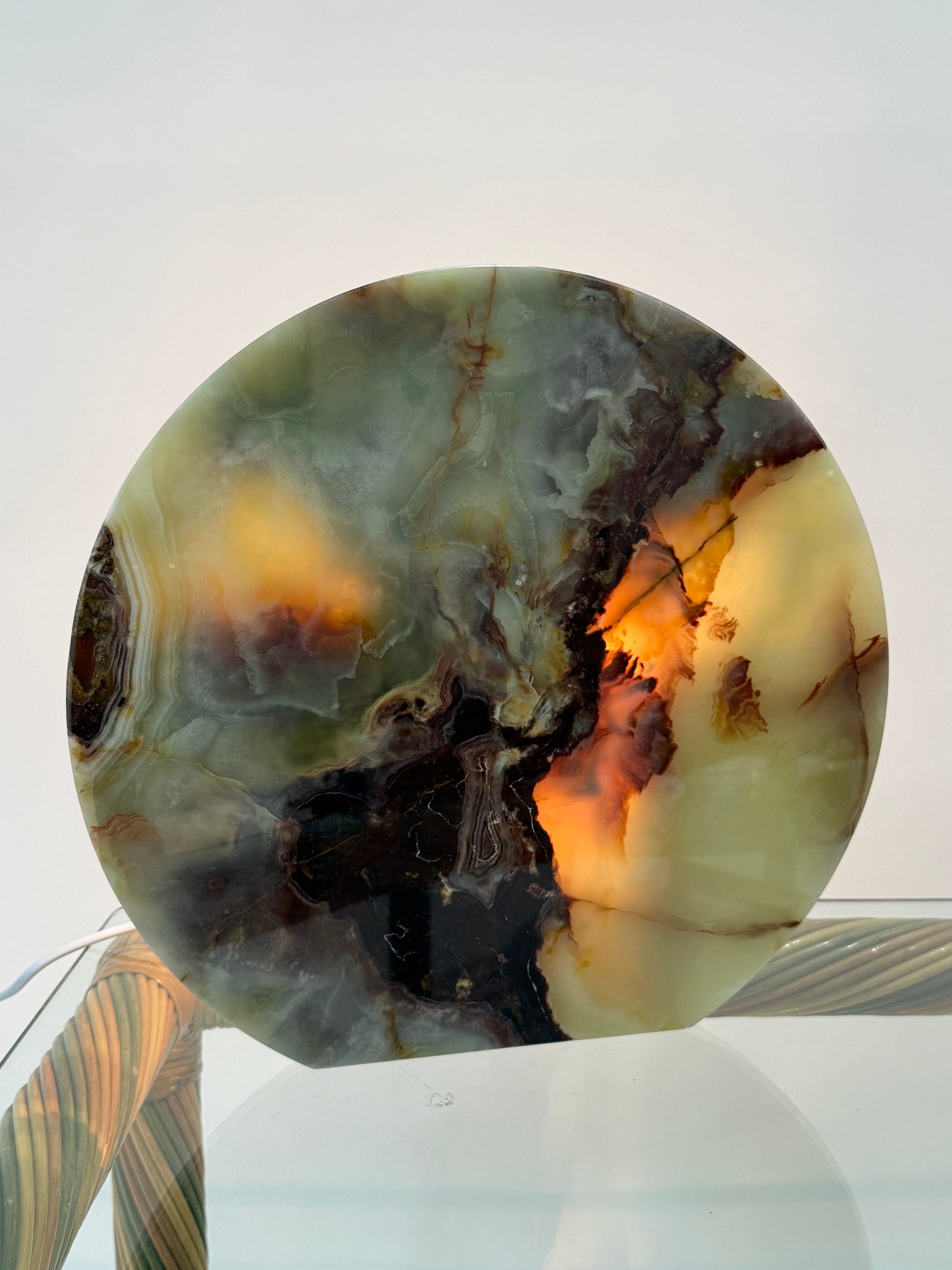 Vintage Italian Onyx Table Lamp