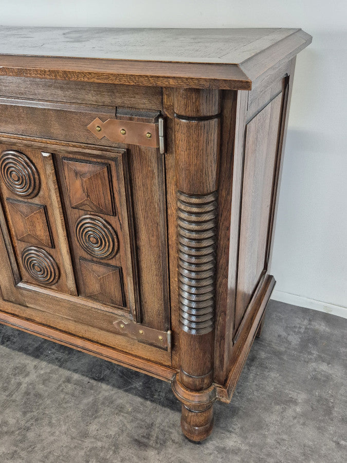 PRE ORDER: Vintage French Oak Enfilade by Charles Dudouyt