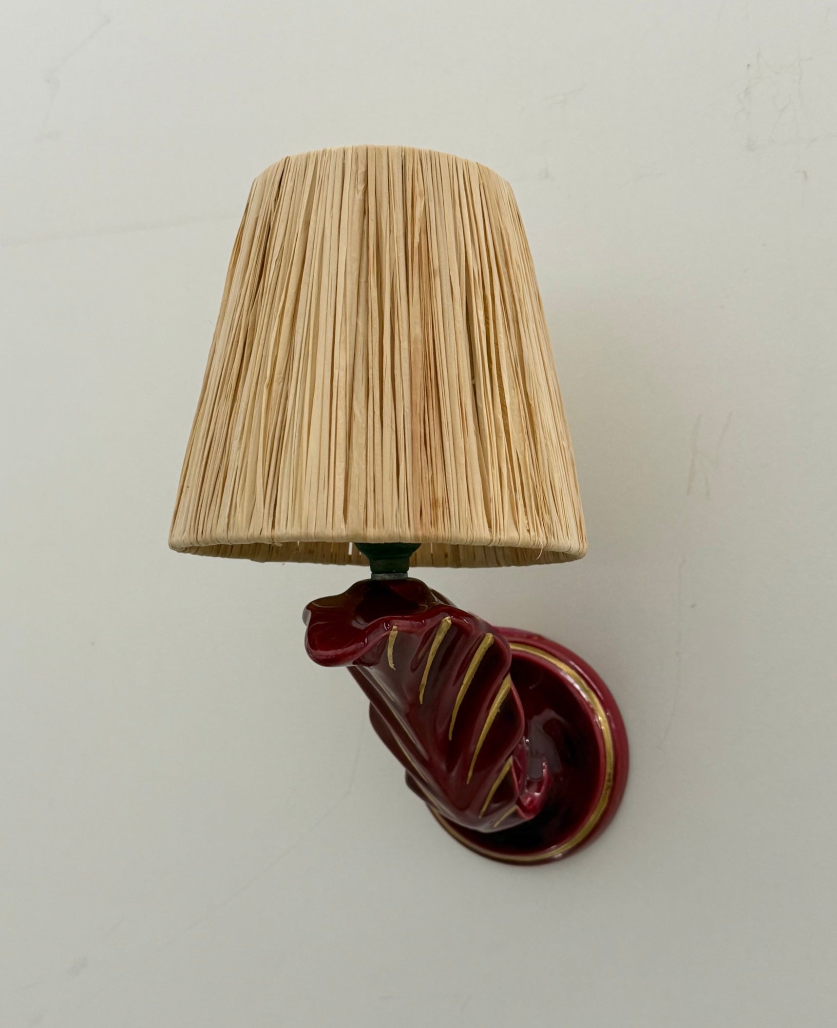 Pair of 1940’s French Ceramic Wall Lights