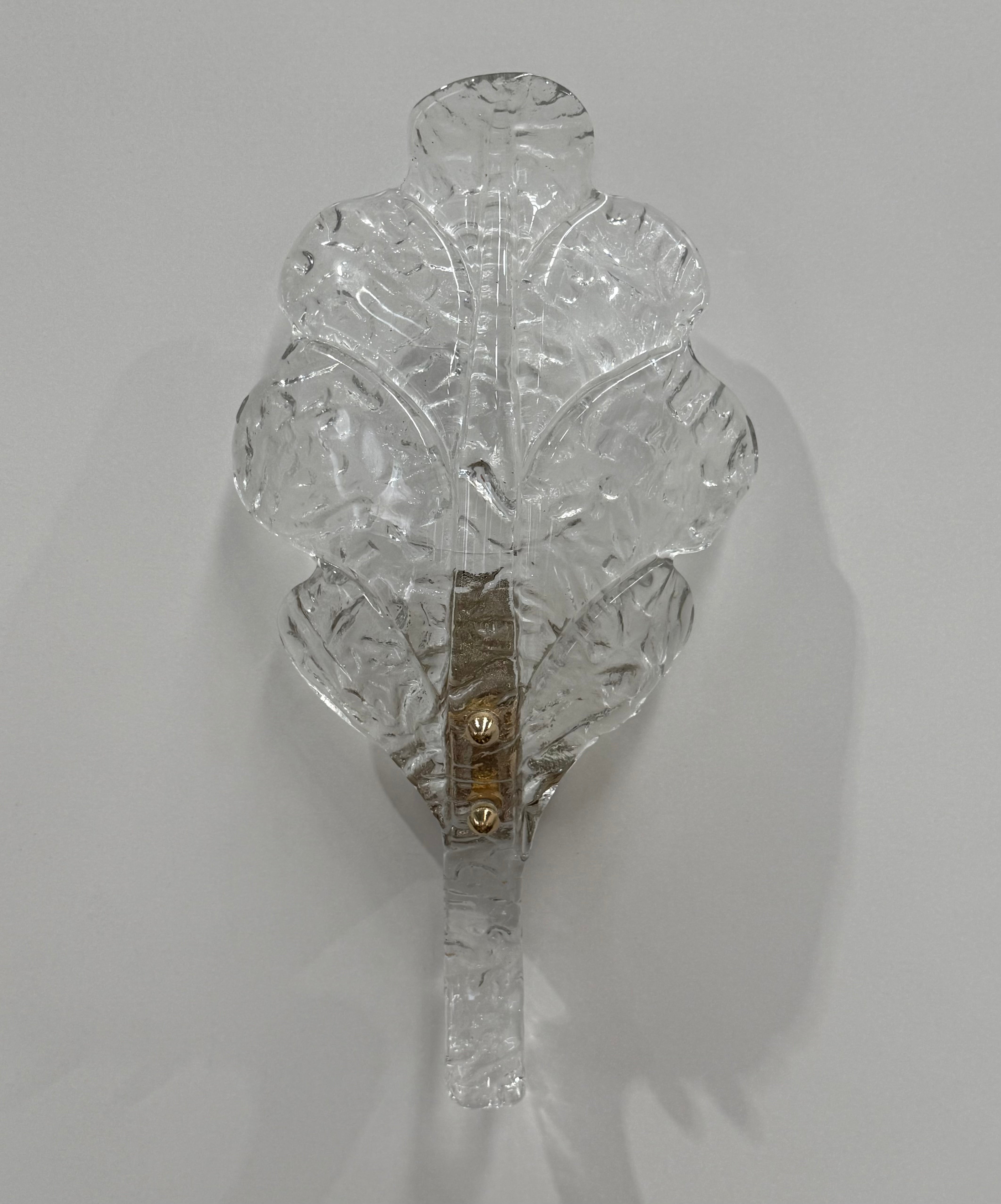 Murano Glass Leaf Wall Light