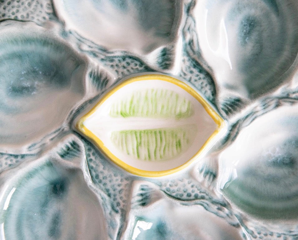 Antique French Ceramic Oyster Plate - 4 Available