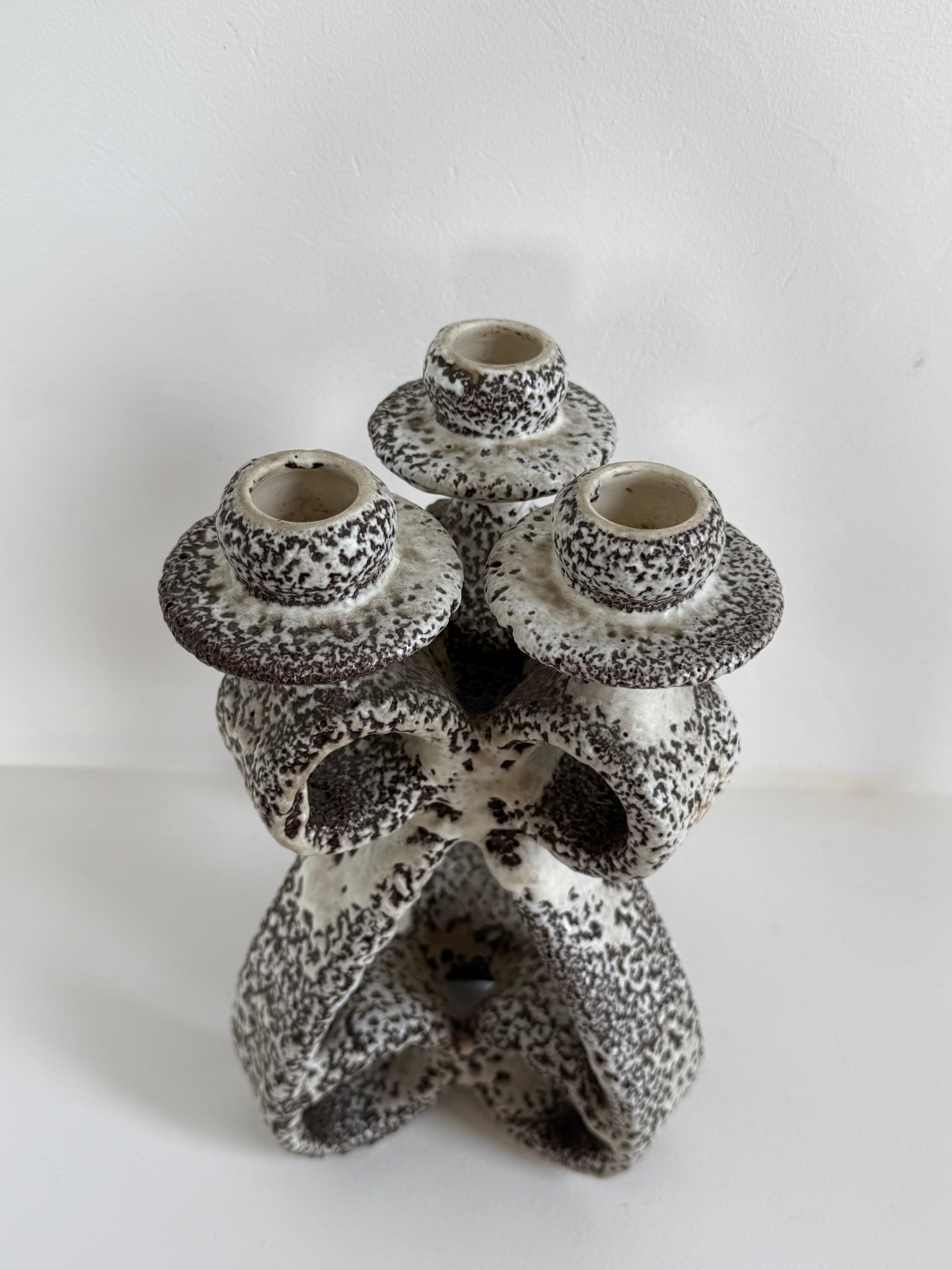 French Ceramic Candle Holder by Marius Giuge