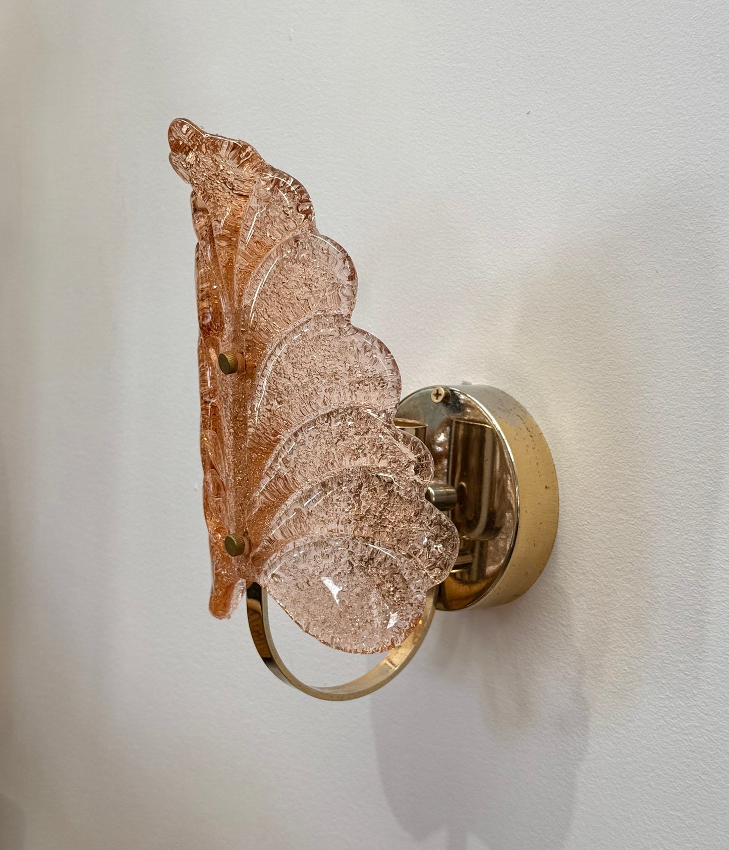Pair of Foglia Murano Wall Lights