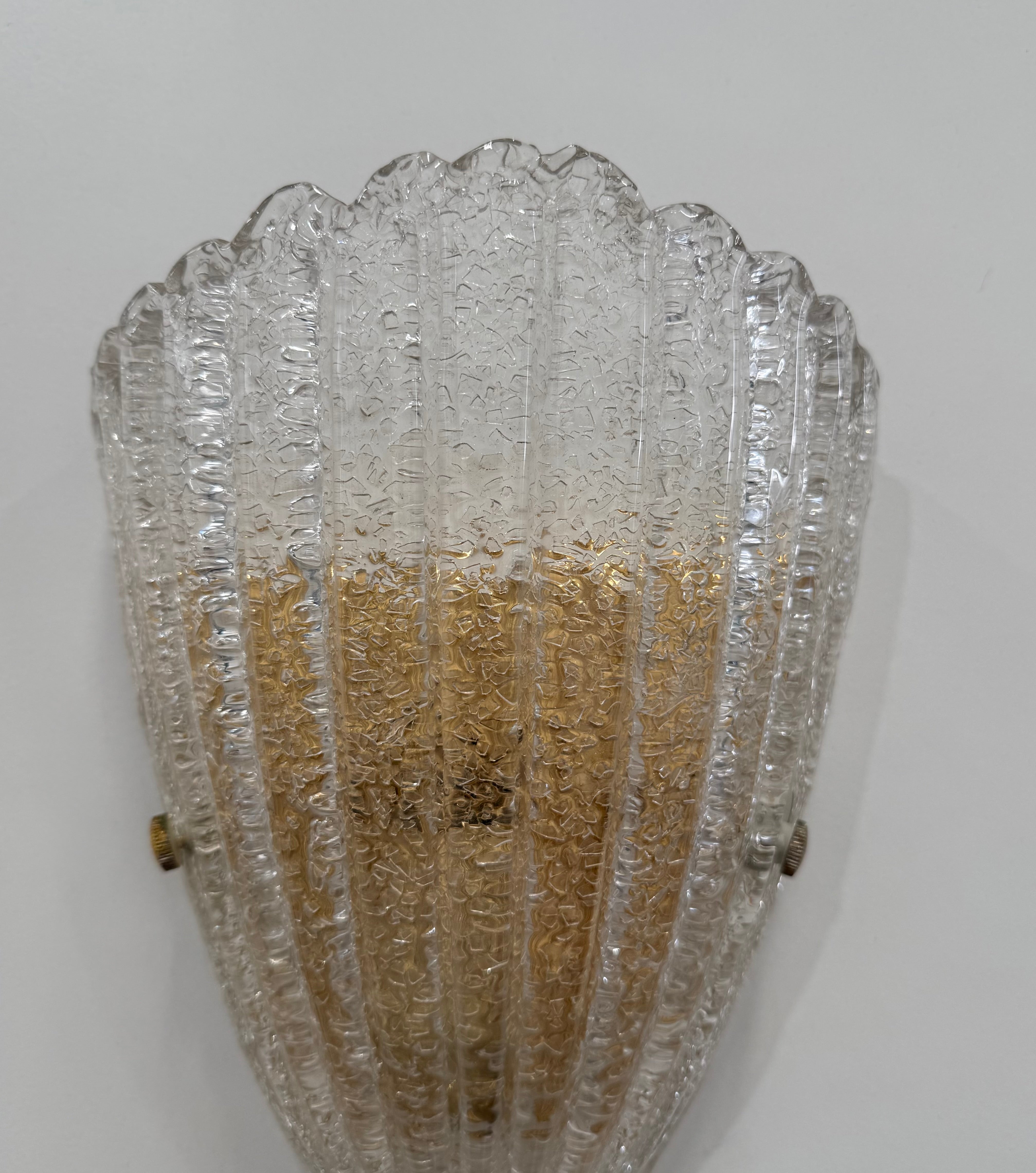 Pair of Murano Glass Wall Lights