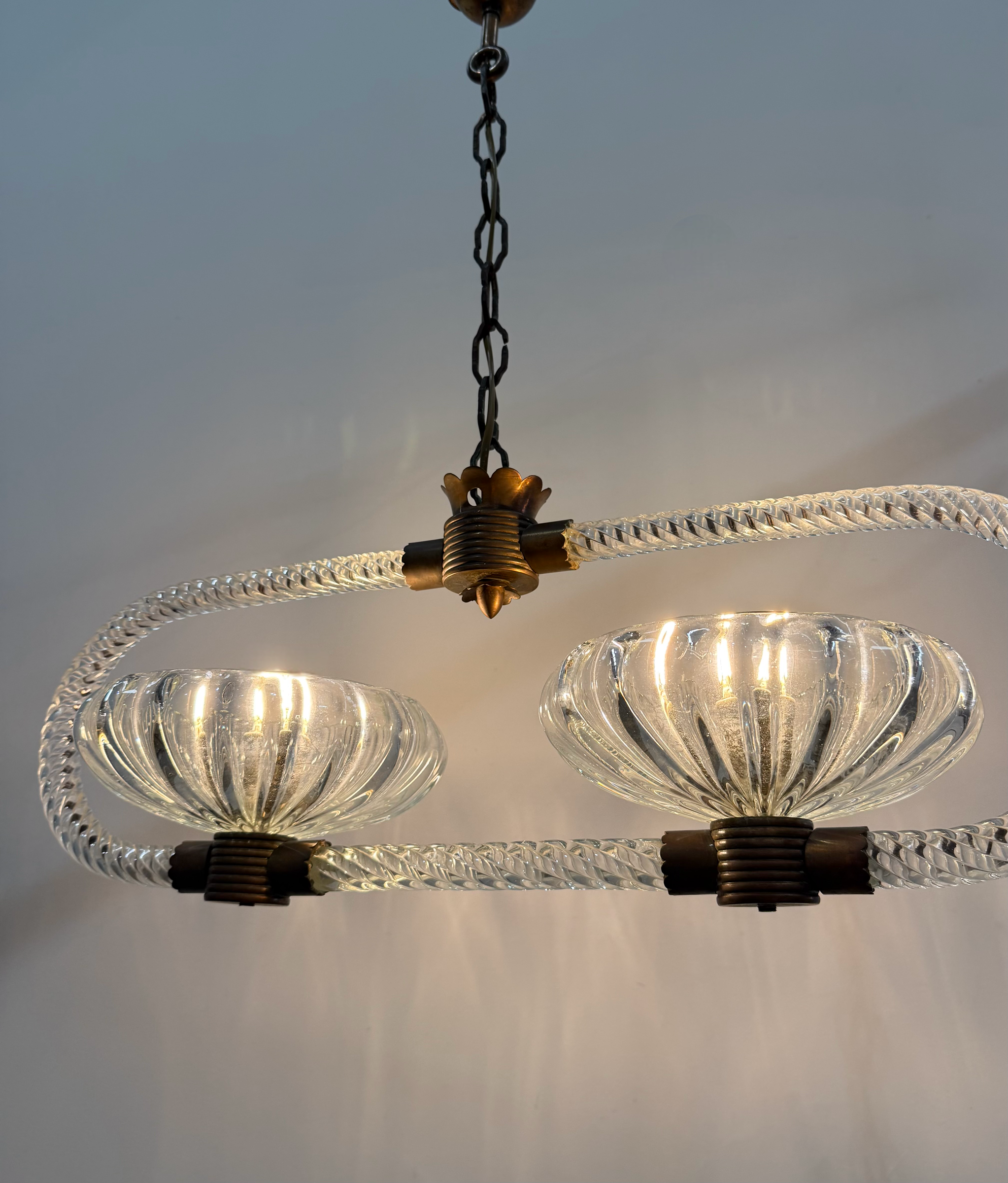 1940’s Barovier & Toso Murano Glass Pendant