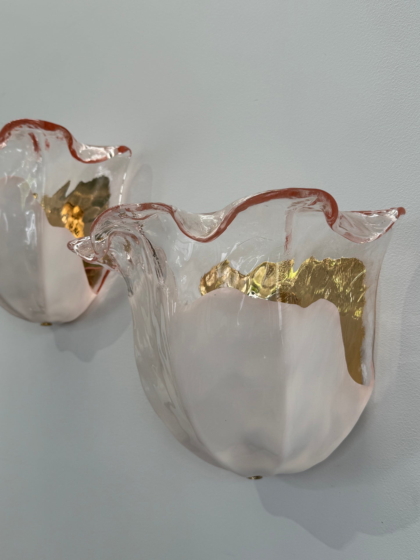 Pair of La Murrina Glass Wall Lights