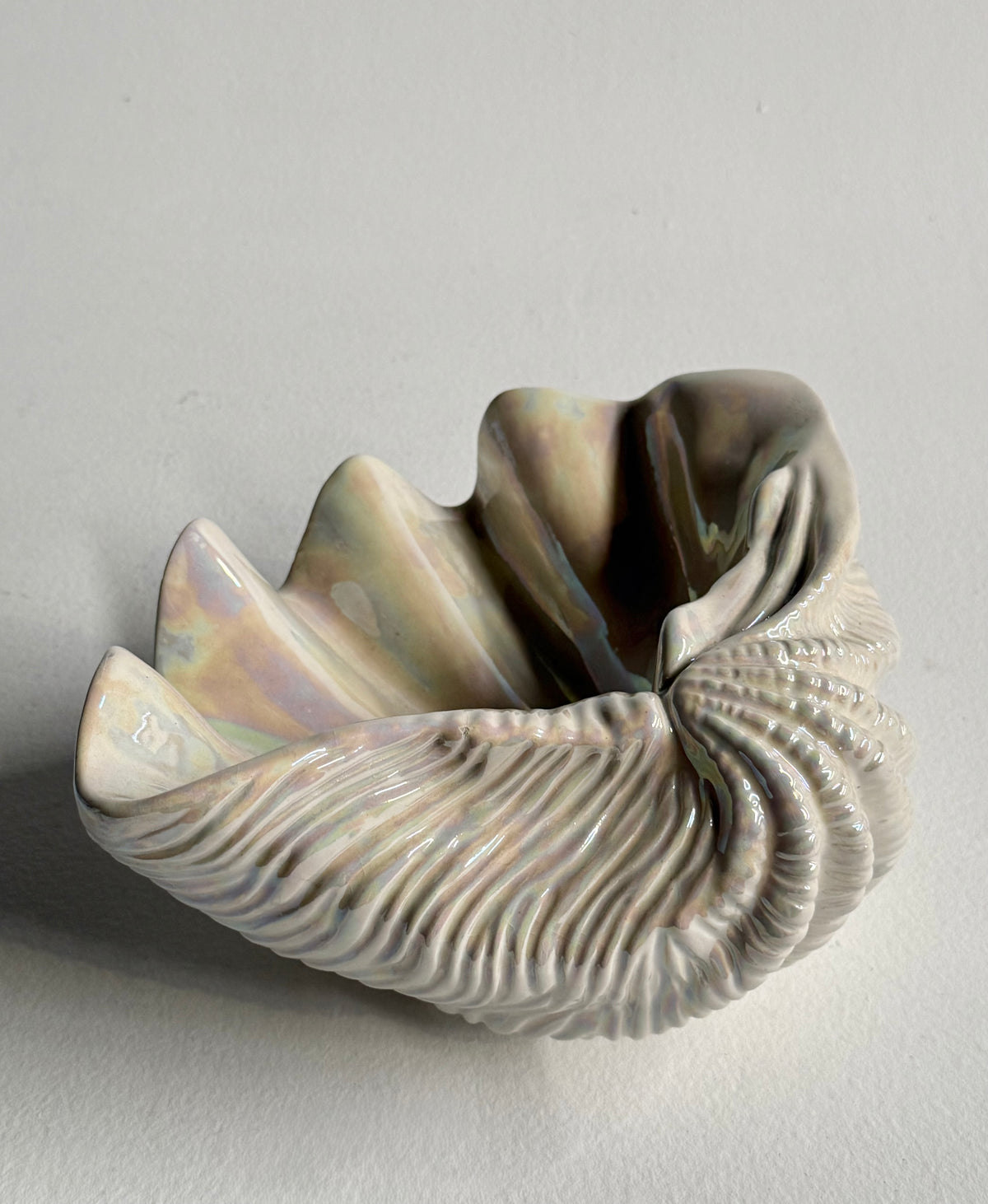 Italian Opalescent Ceramic Shell