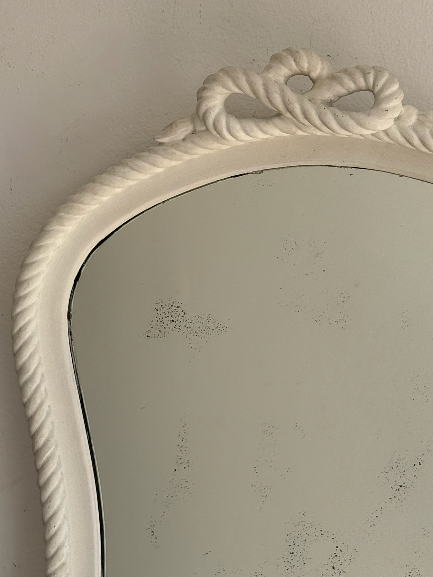 French Handmade Plaster Rope Mirror