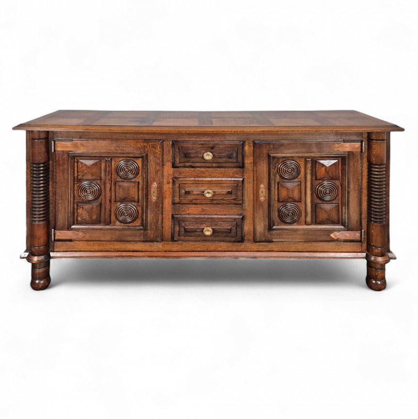 PRE ORDER: Vintage French Oak Enfilade by Charles Dudouyt