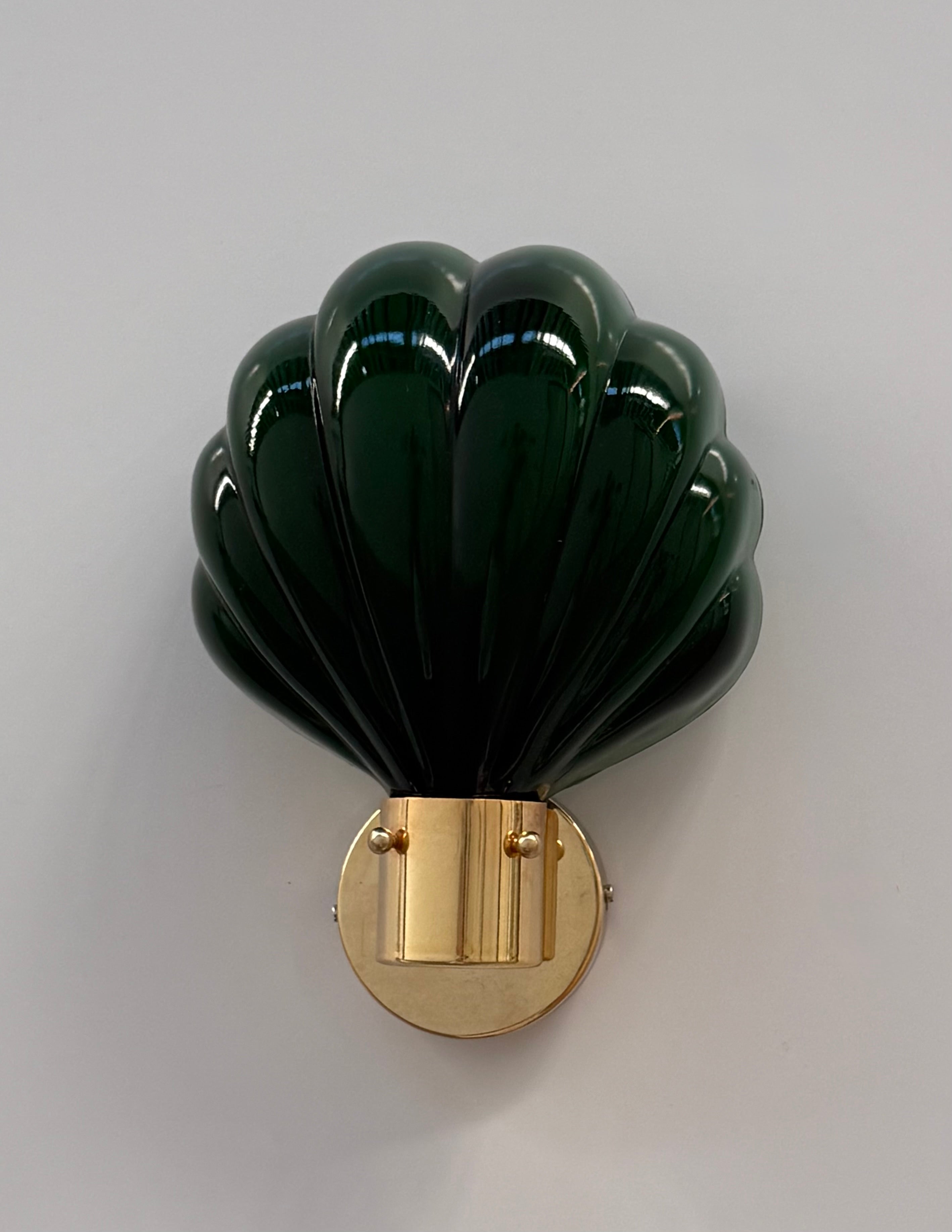 Italian Glass Shell Wall Light - 6 Available