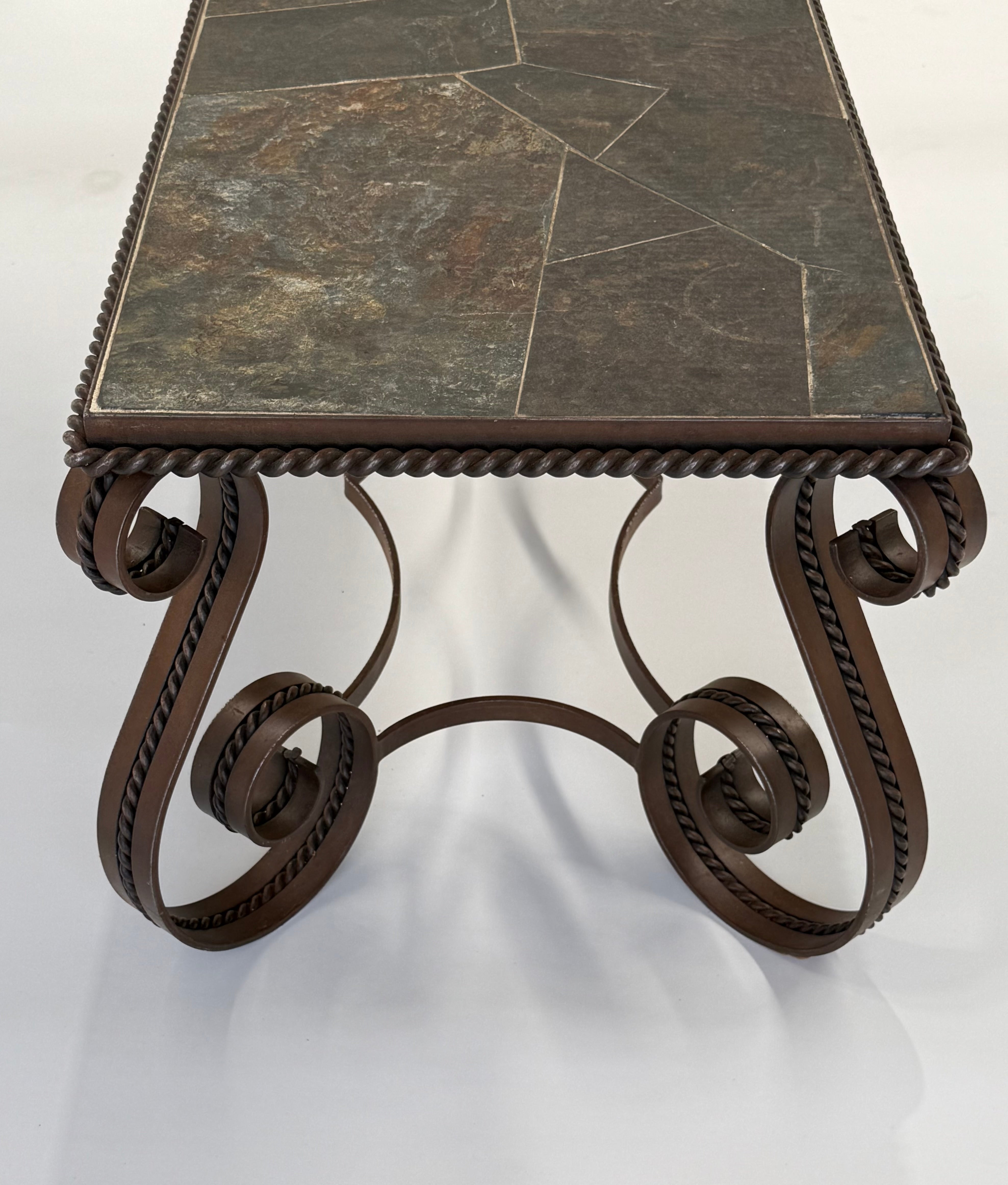 French Slate Coffee Table by Robert Merceris