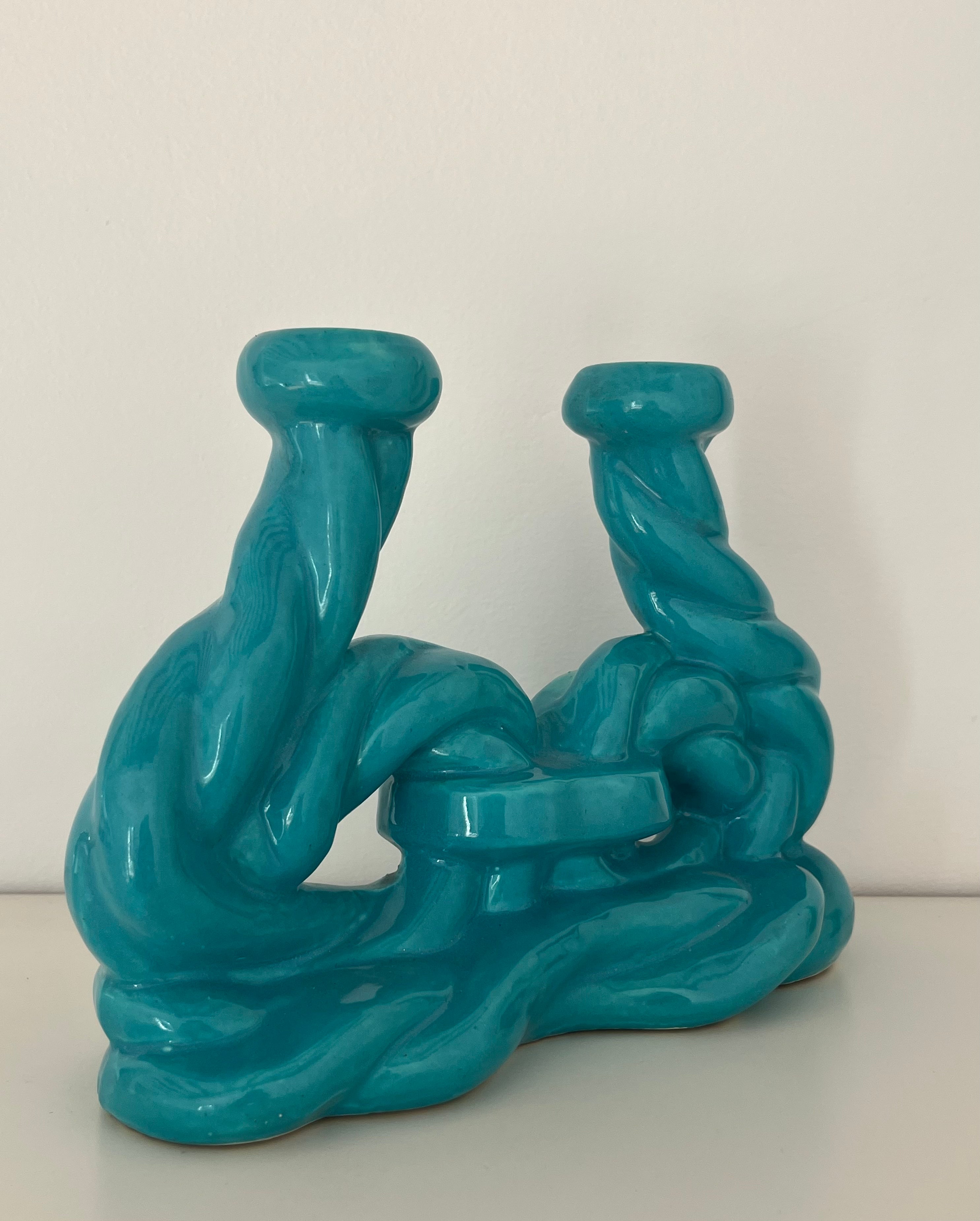 French Ceramic Candle Holder - Two Available