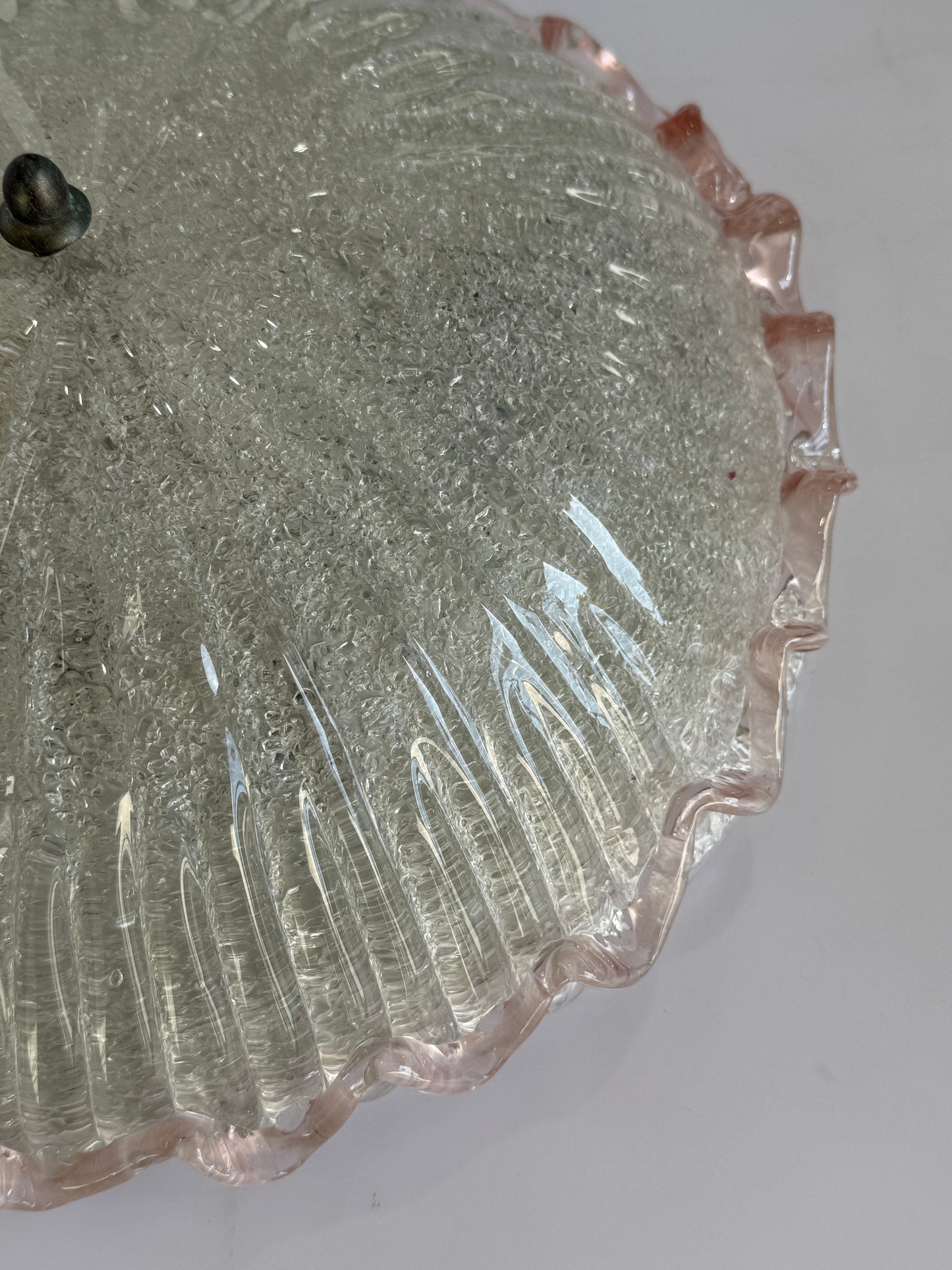 Vintage Murano Glass Flush Mount Ceiling Light