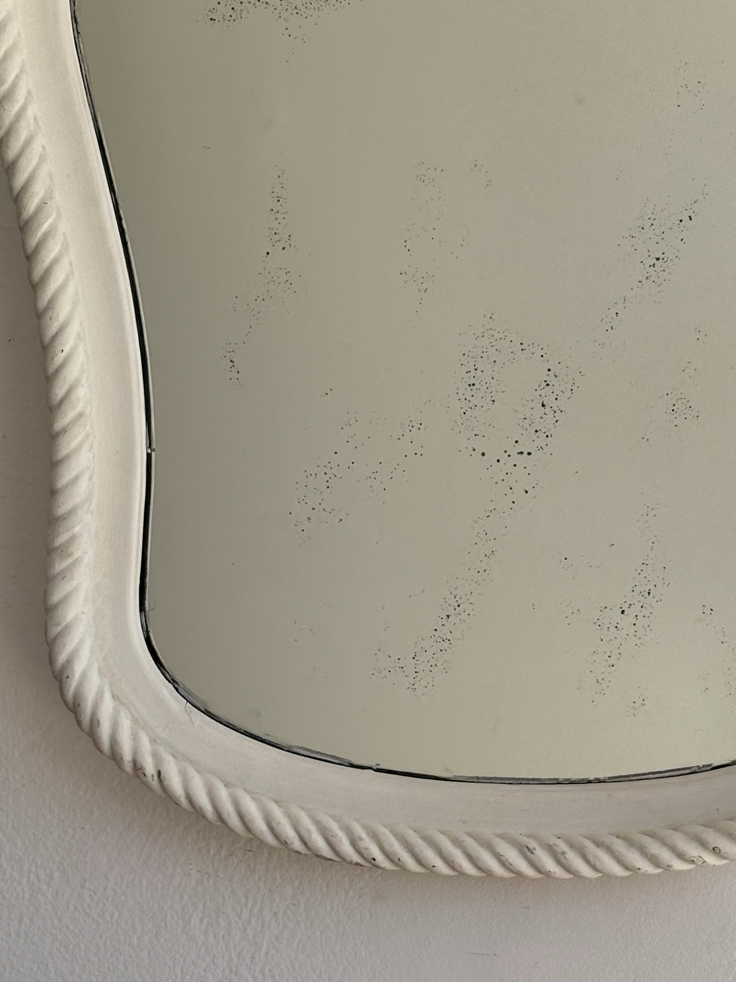 French Handmade Plaster Rope Mirror