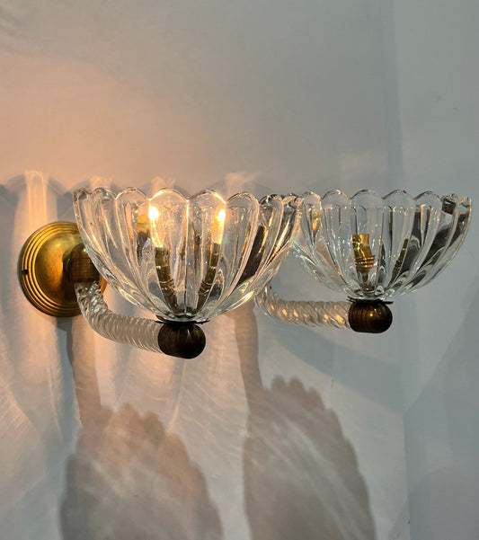 Pair of Murano Barovier Wall Lights - Two Pairs Available