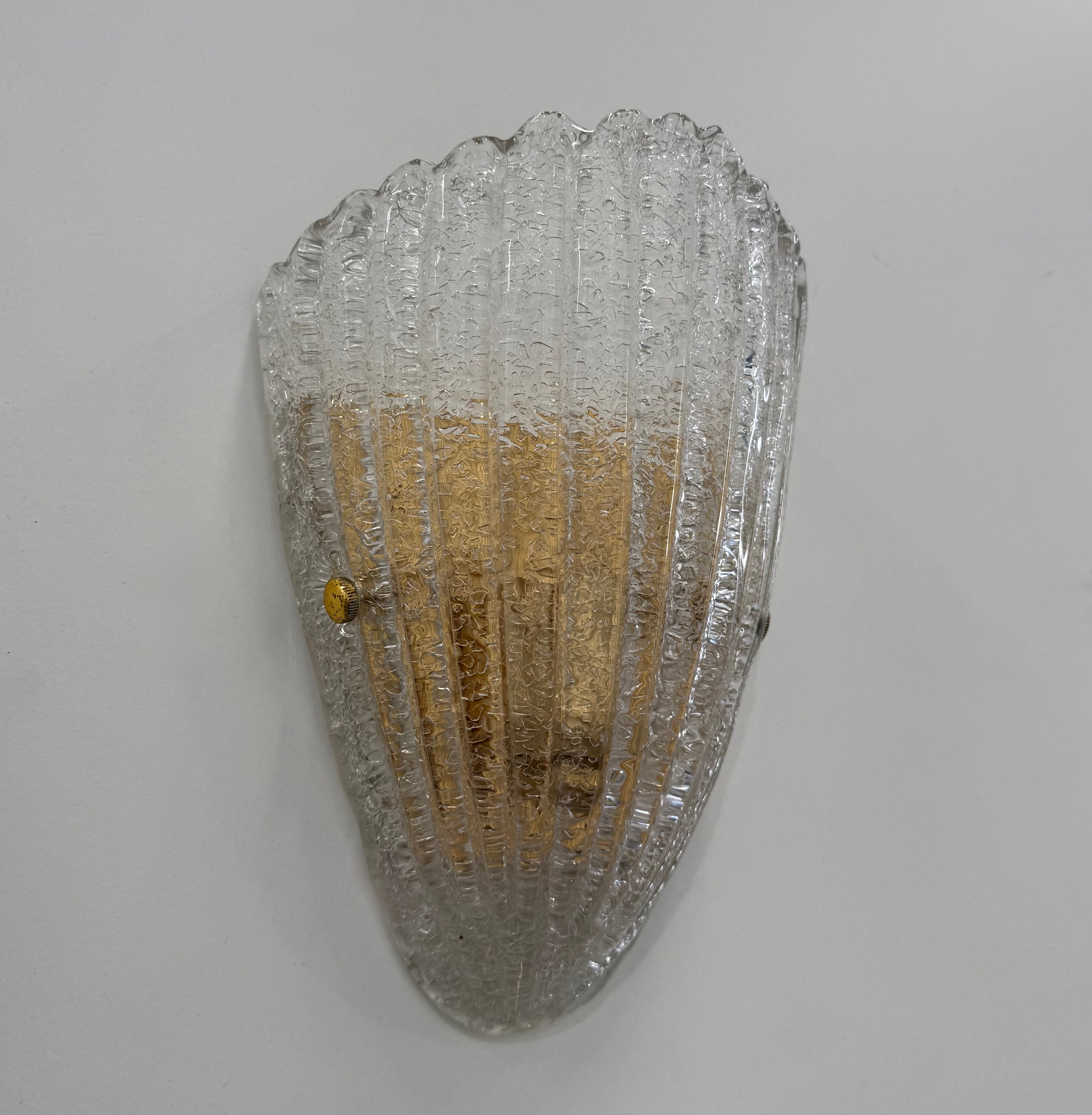 Pair of Murano Glass Wall Lights