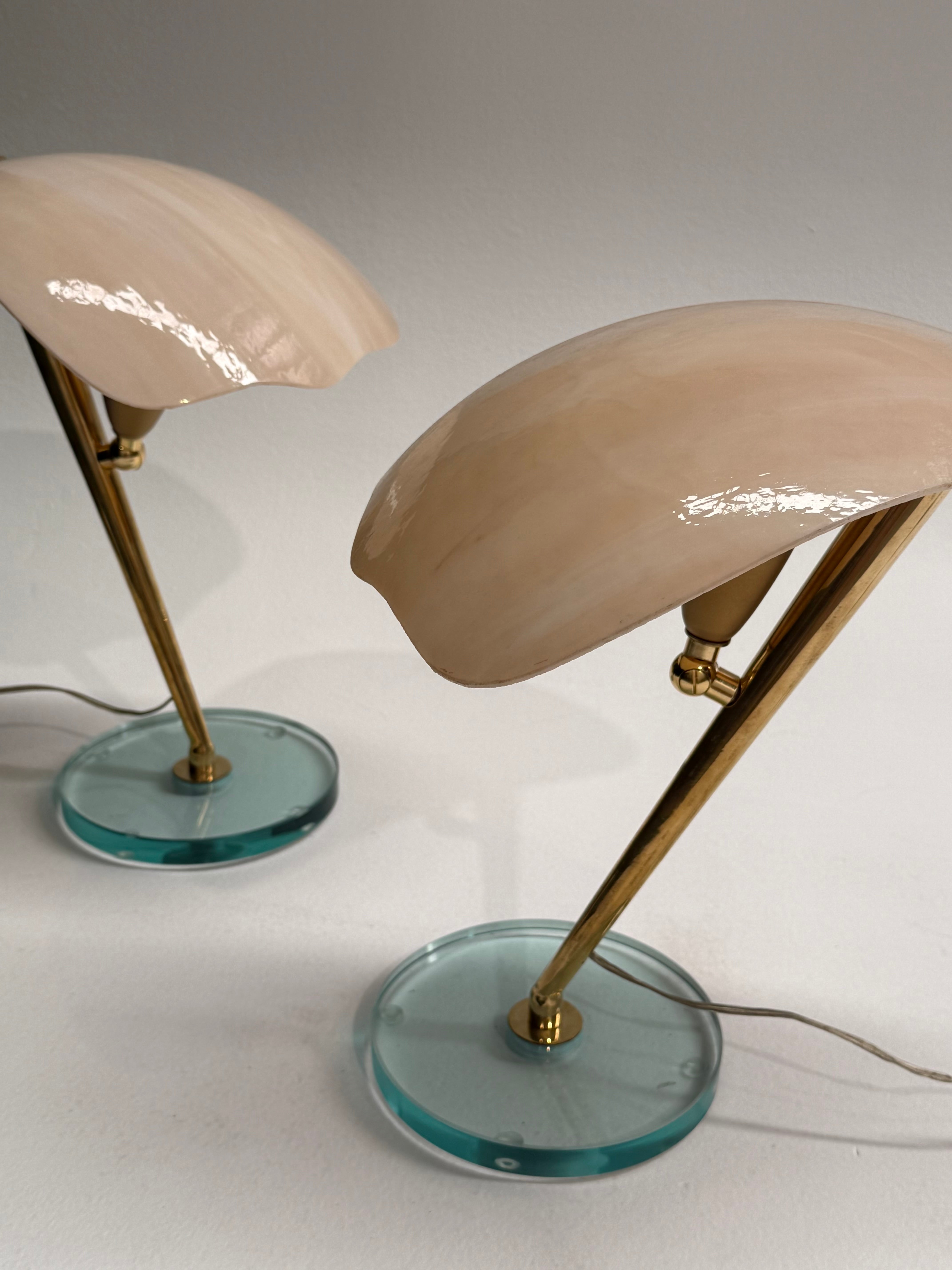 Italian Glass Table Lamp - Two Available