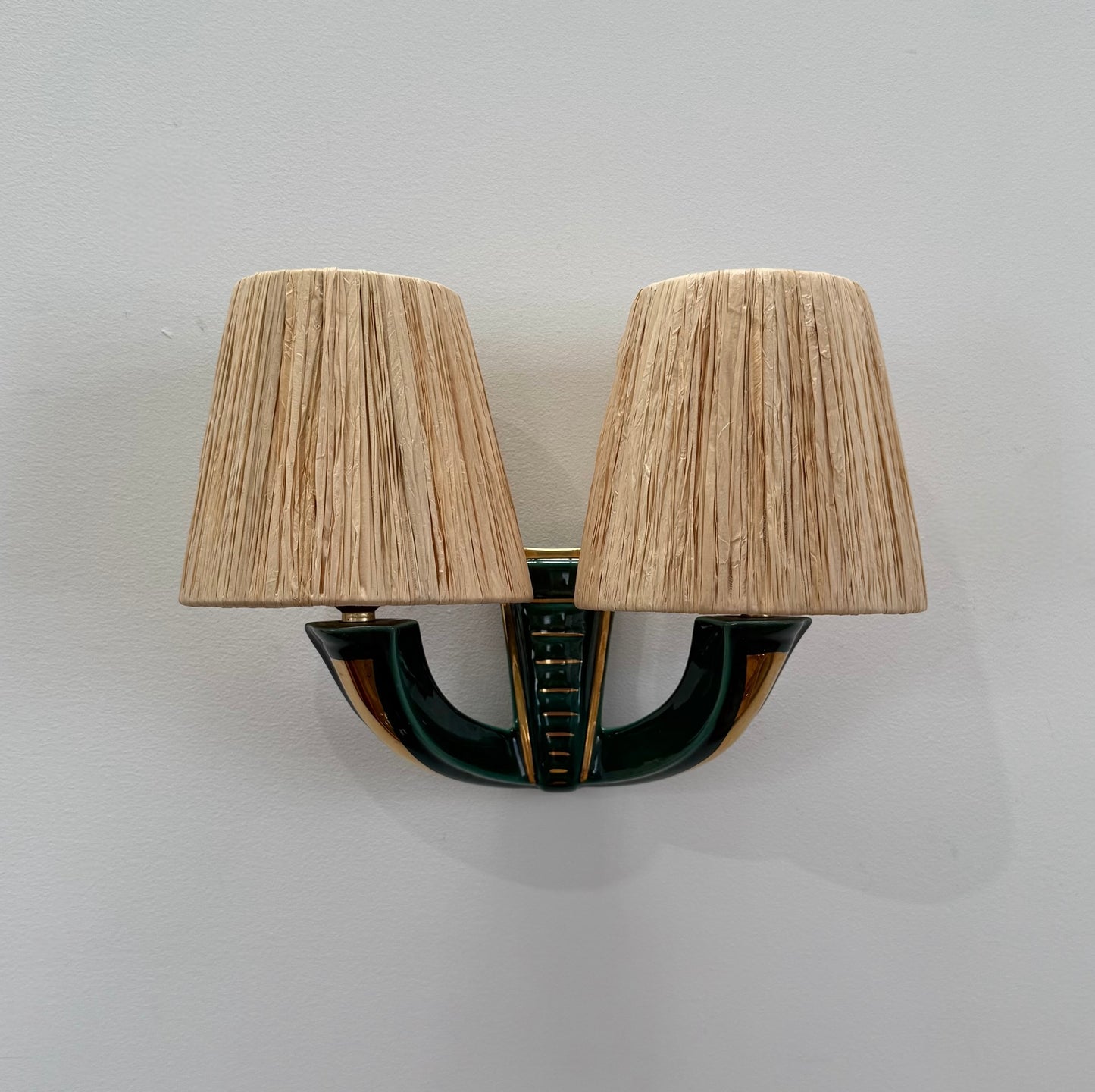 Pair of 1950’s French Ceramic Wall Lights