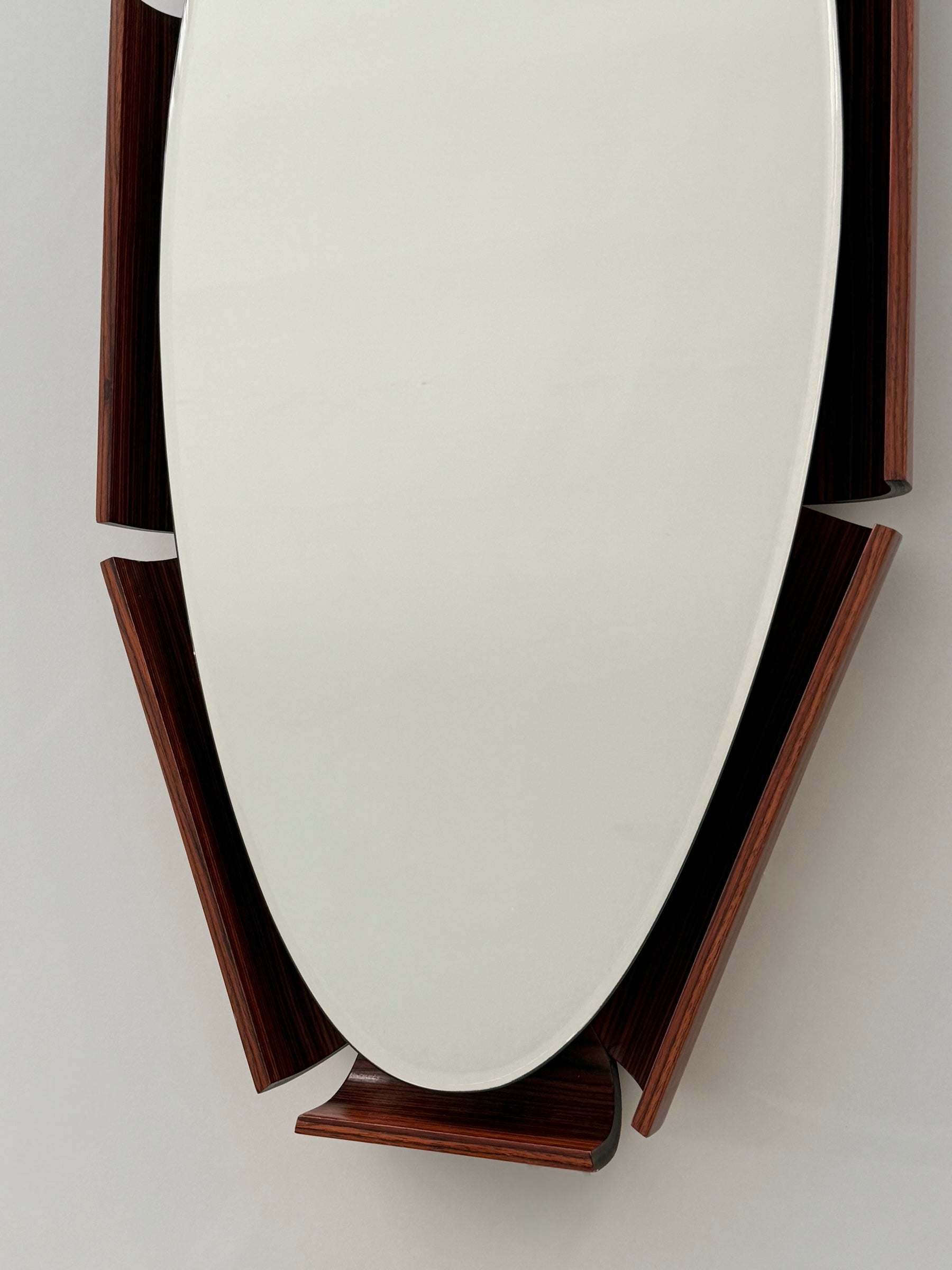 1960’s Italian Rosewood Mirror by ISA Bergamo