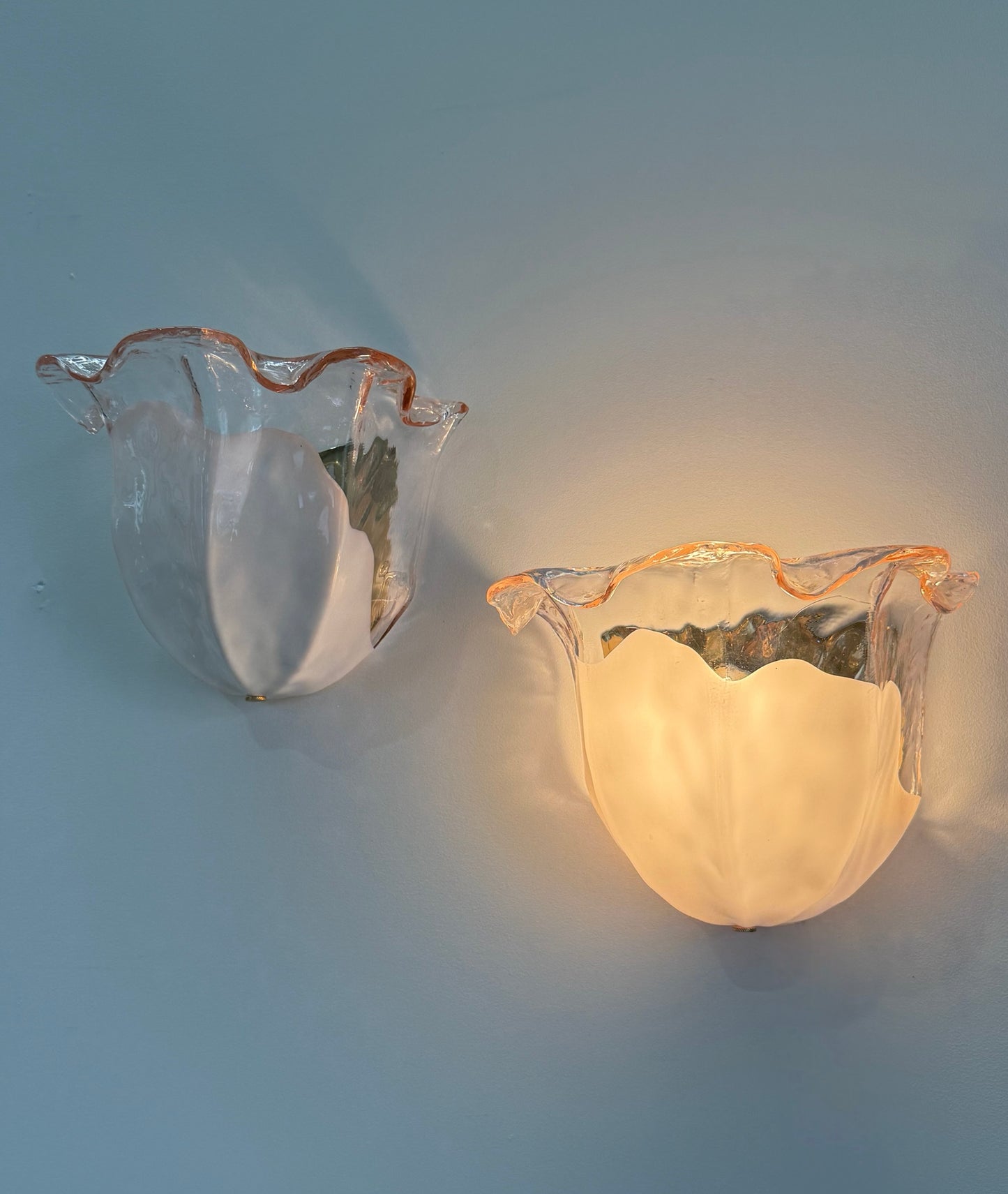Pair of La Murrina Glass Wall Lights