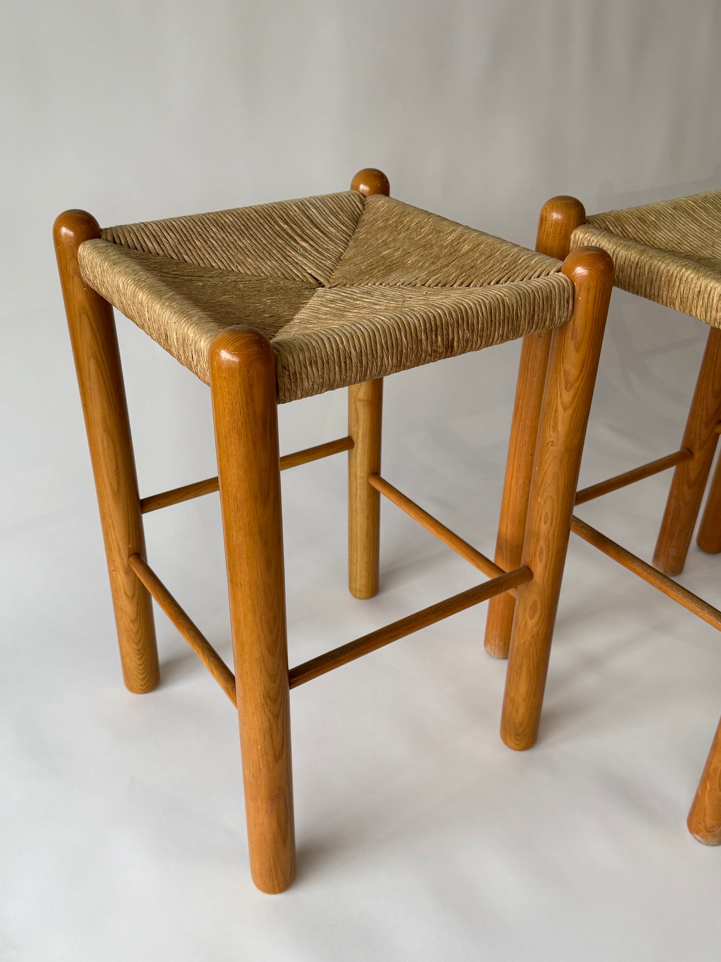 Vintage Rush Stool In The Style Of Perriand - Two Available