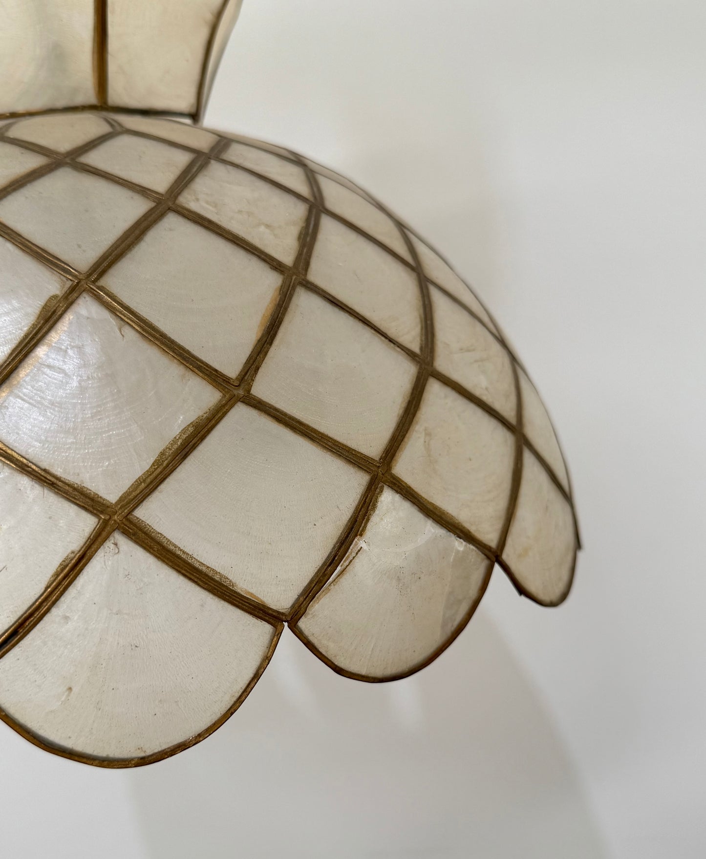 Vintage Italian Capiz Pendant - Two Available