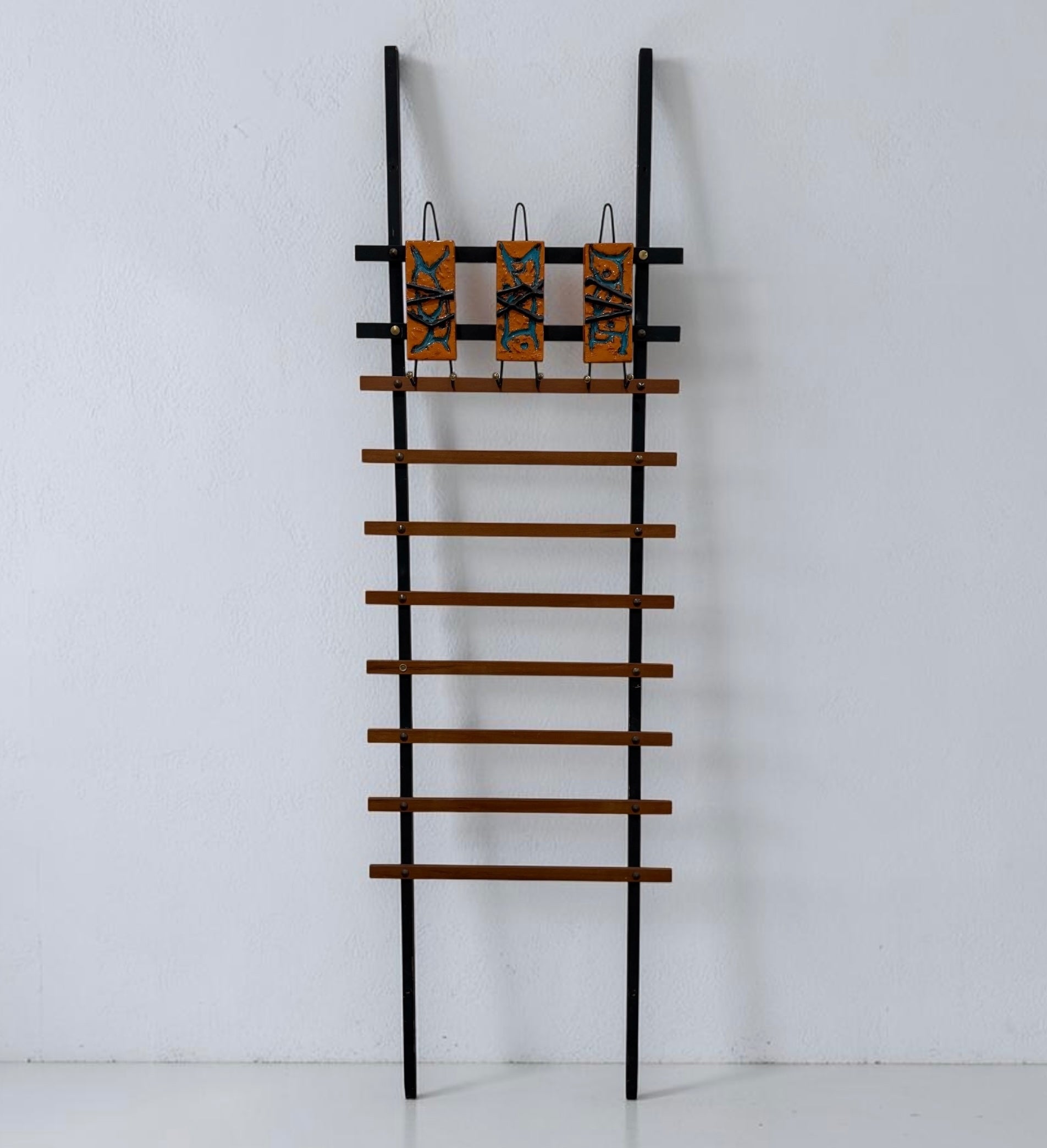 Mid Century Timber Ceramic Coat Rack