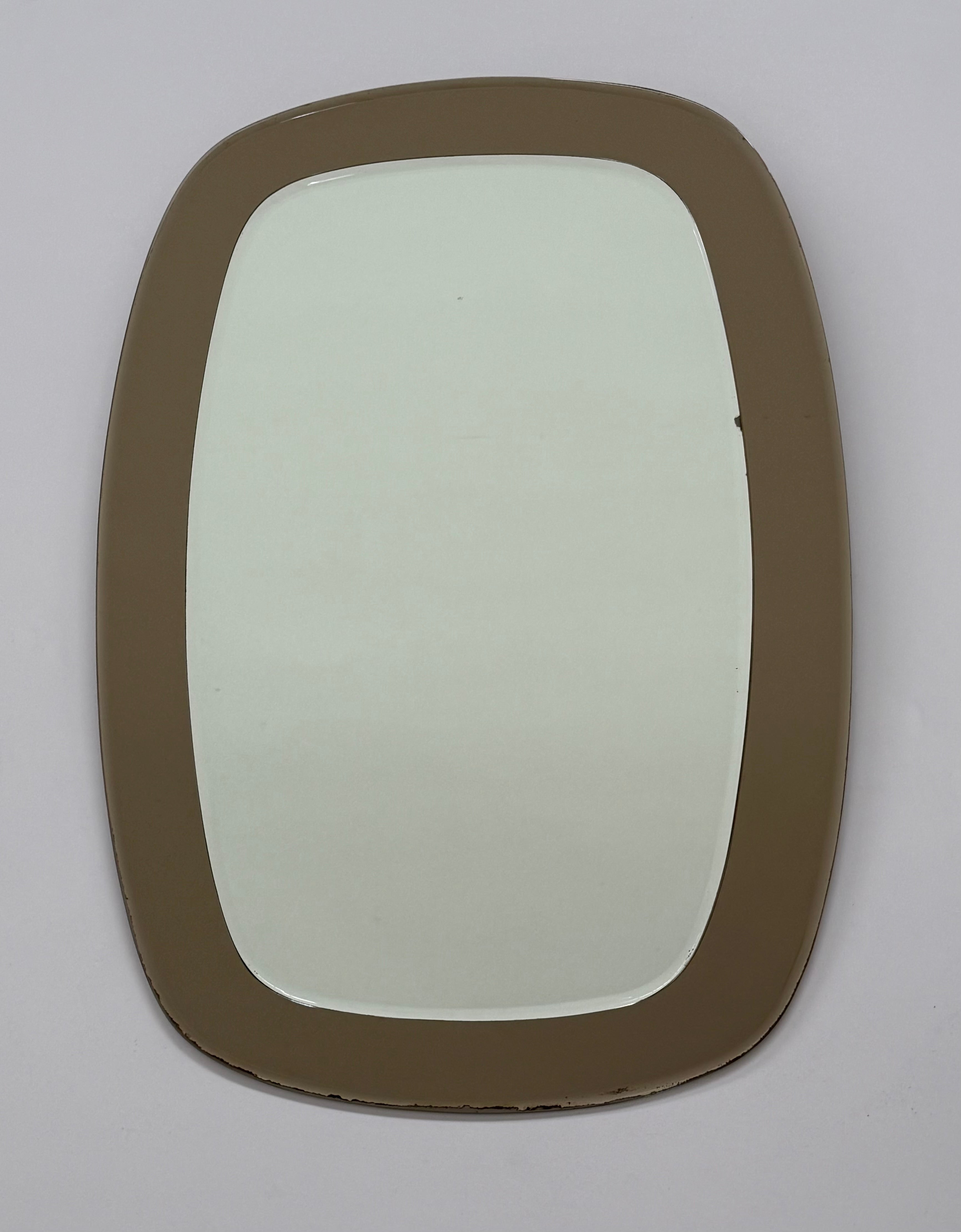 Vintage Italian Coloured Glass Mirror