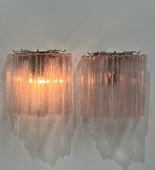 Pair of Murano Glass Tube Wall Lights