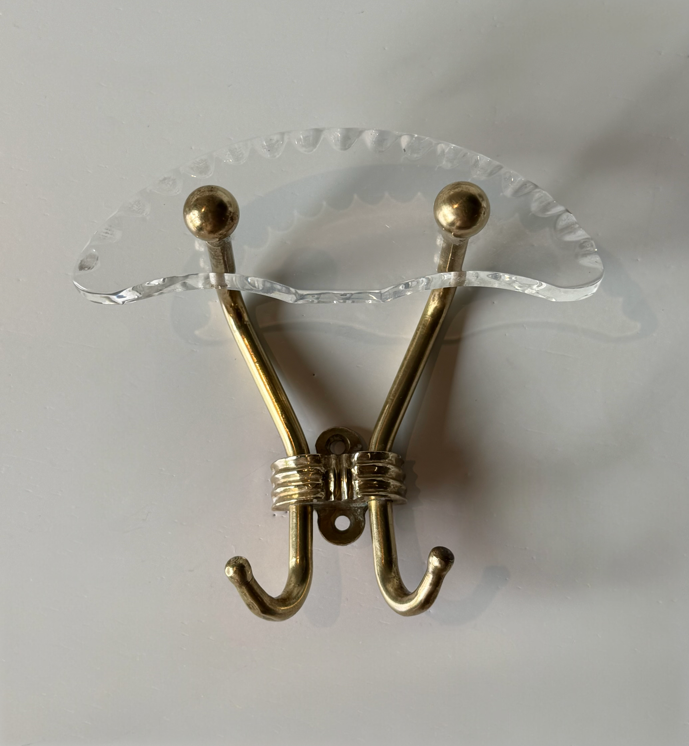 Italian Brass Coat Hook - Two Available