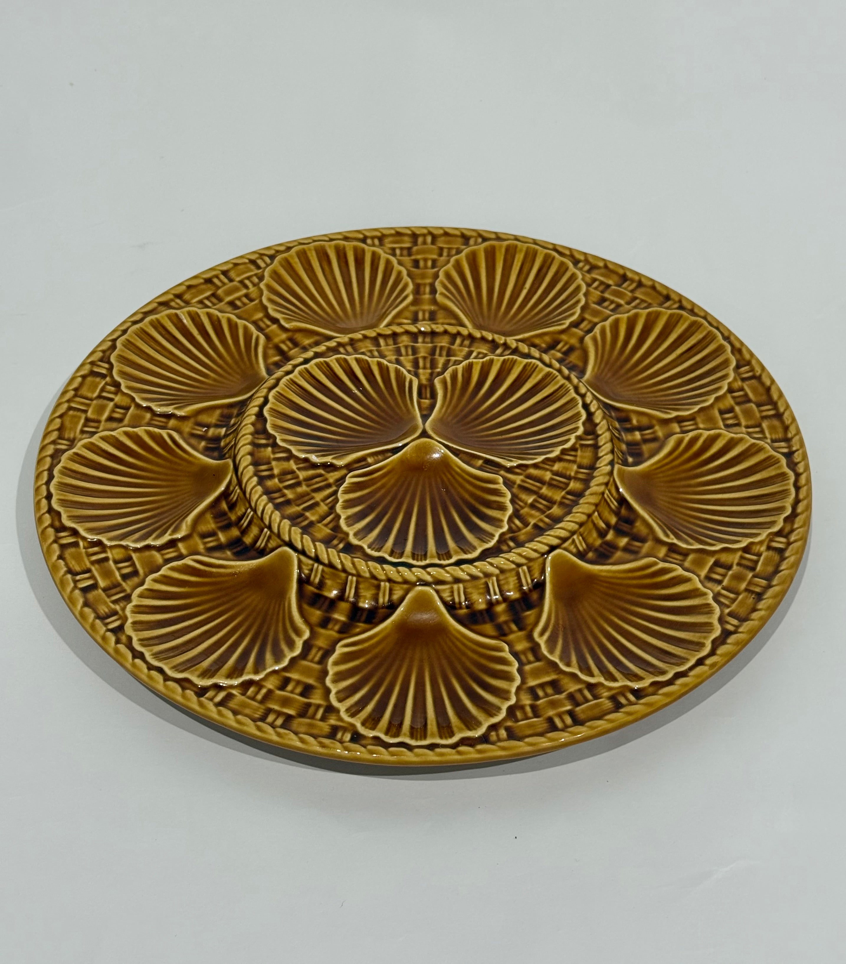 Vintage French Ceramic Oyster Platter