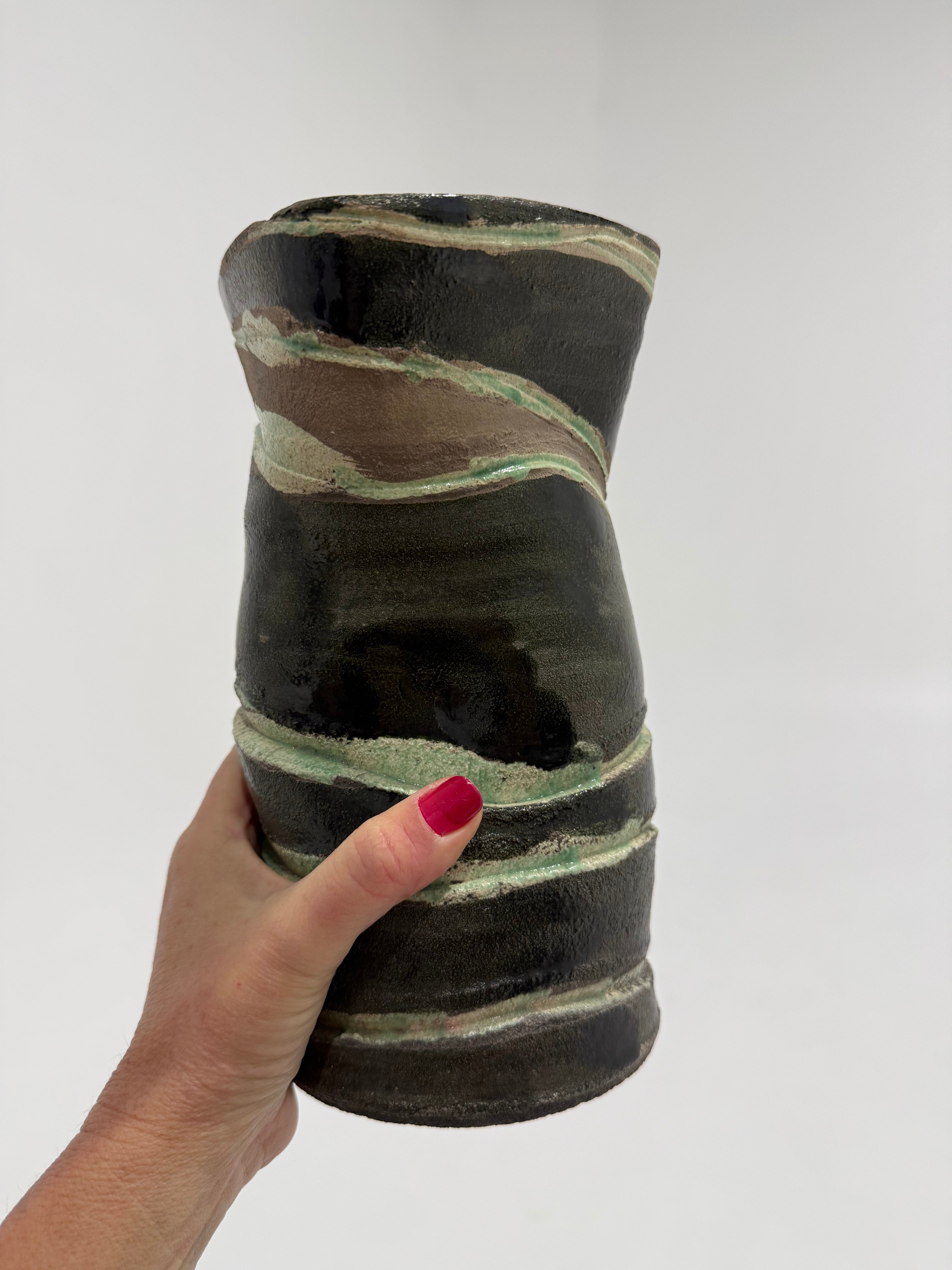Vintage Italian Hand-Painted Vase