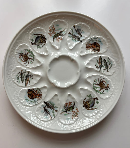 French Porcelain Oyster Serving Platter by Limoges