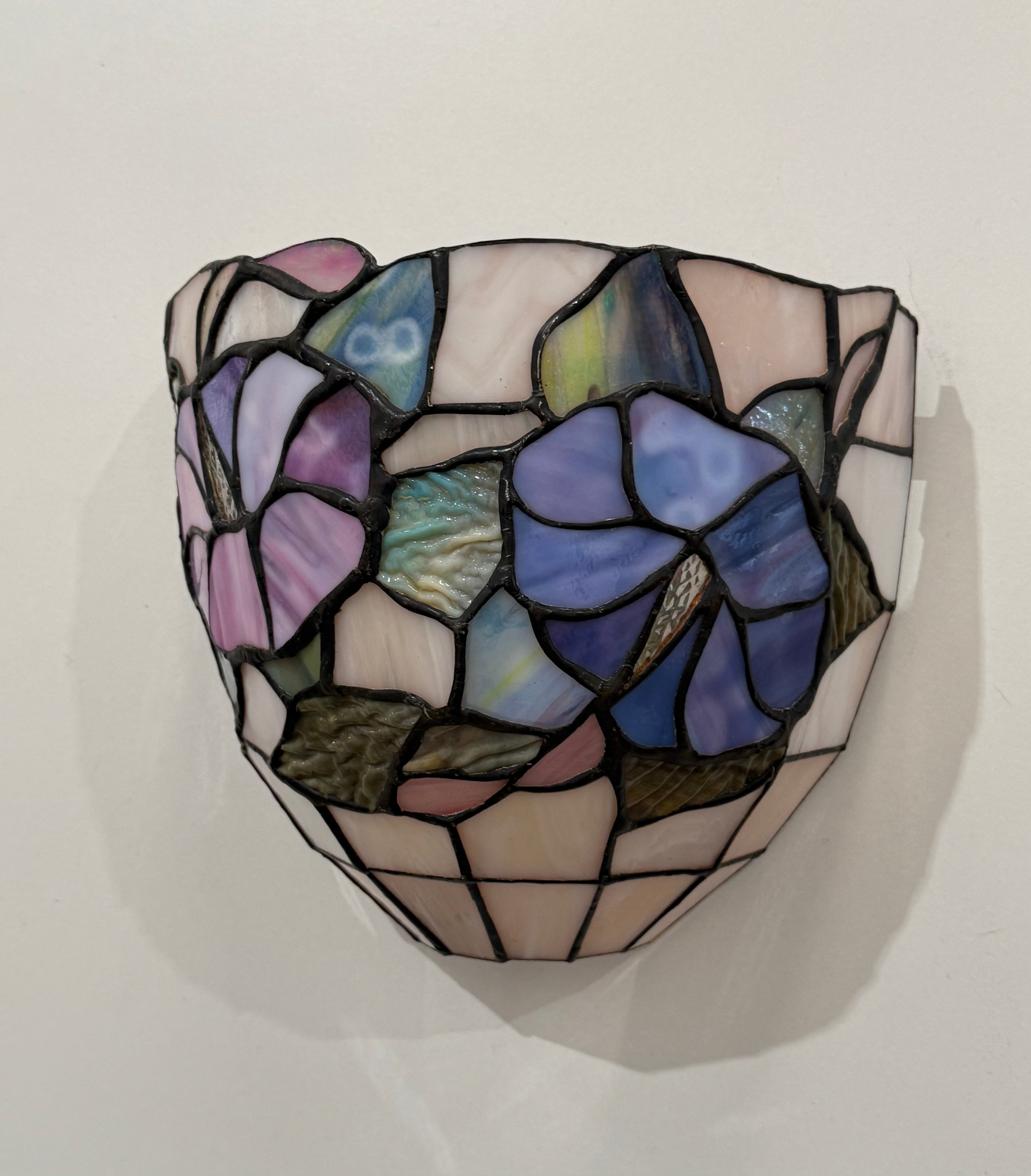 Vintage Tiffany Stained Glass Wall Lights - Two Available