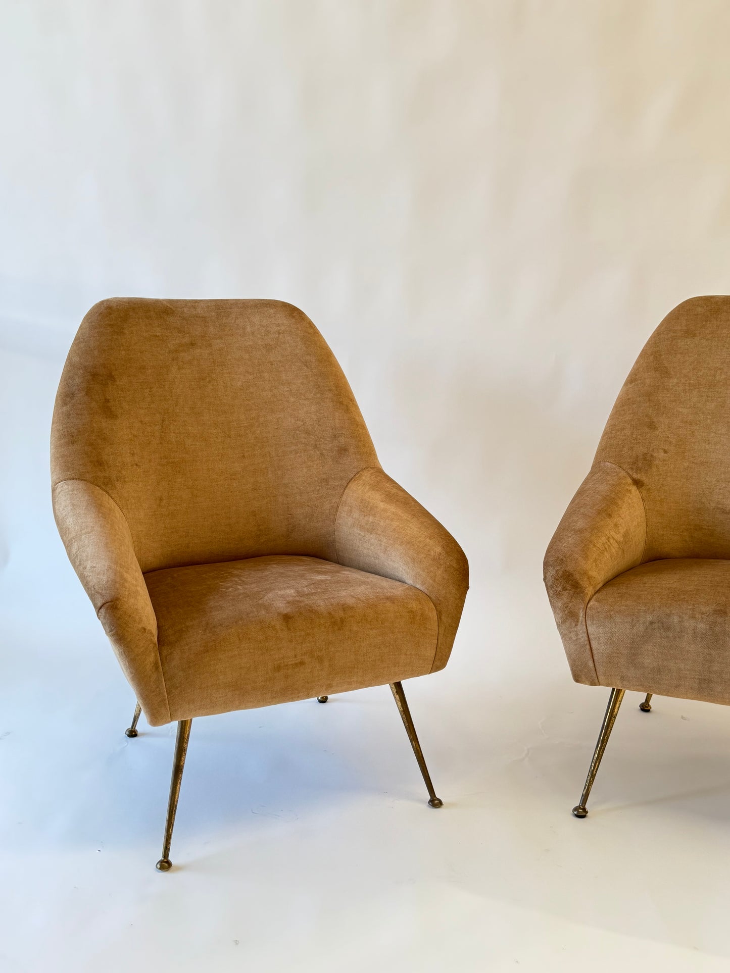 1960’s Italian Velvet Arm Chair - Two Available