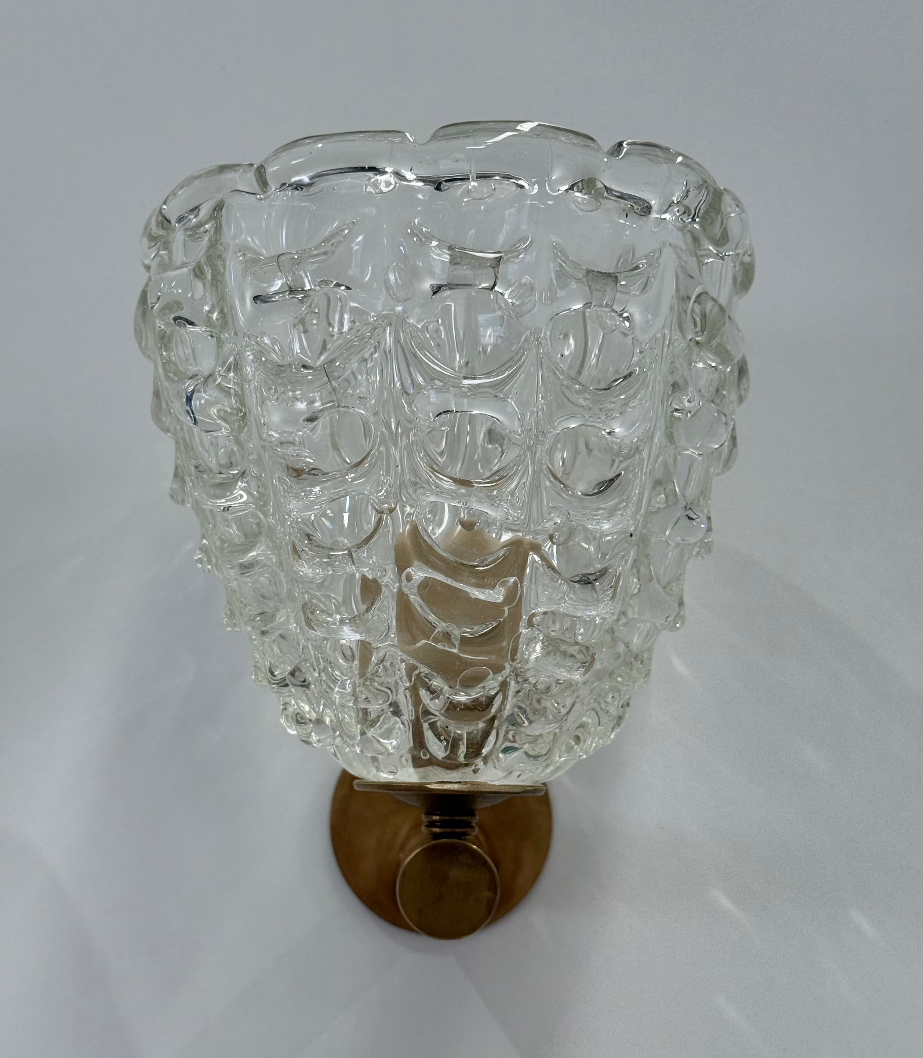 Vintage Draped Murano Wall Light by Barovier