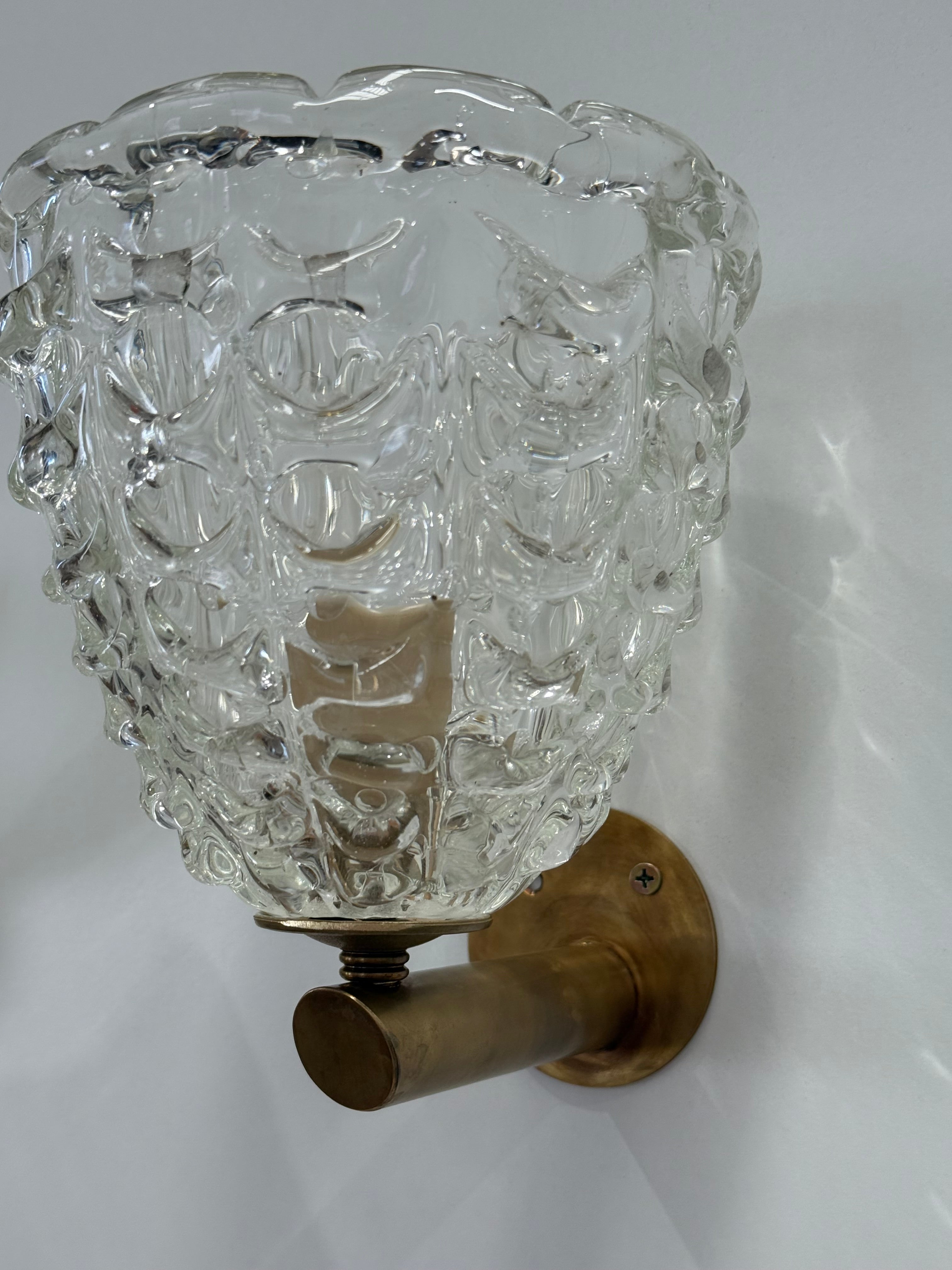Vintage Draped Murano Wall Light by Barovier