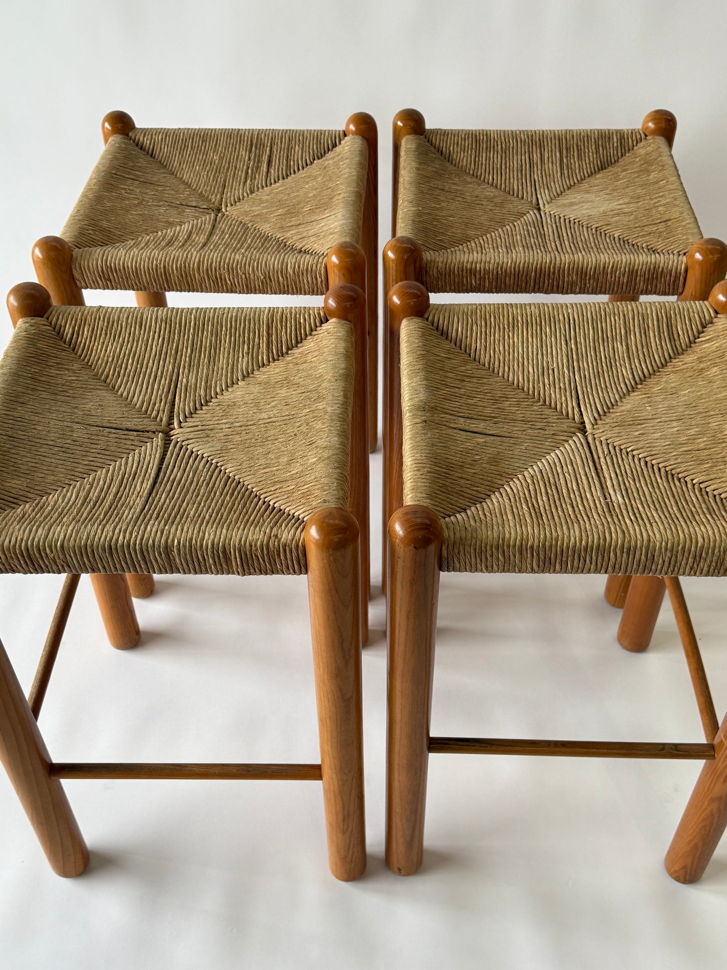 Vintage Rush Stool In The Style Of Perriand - Two Available